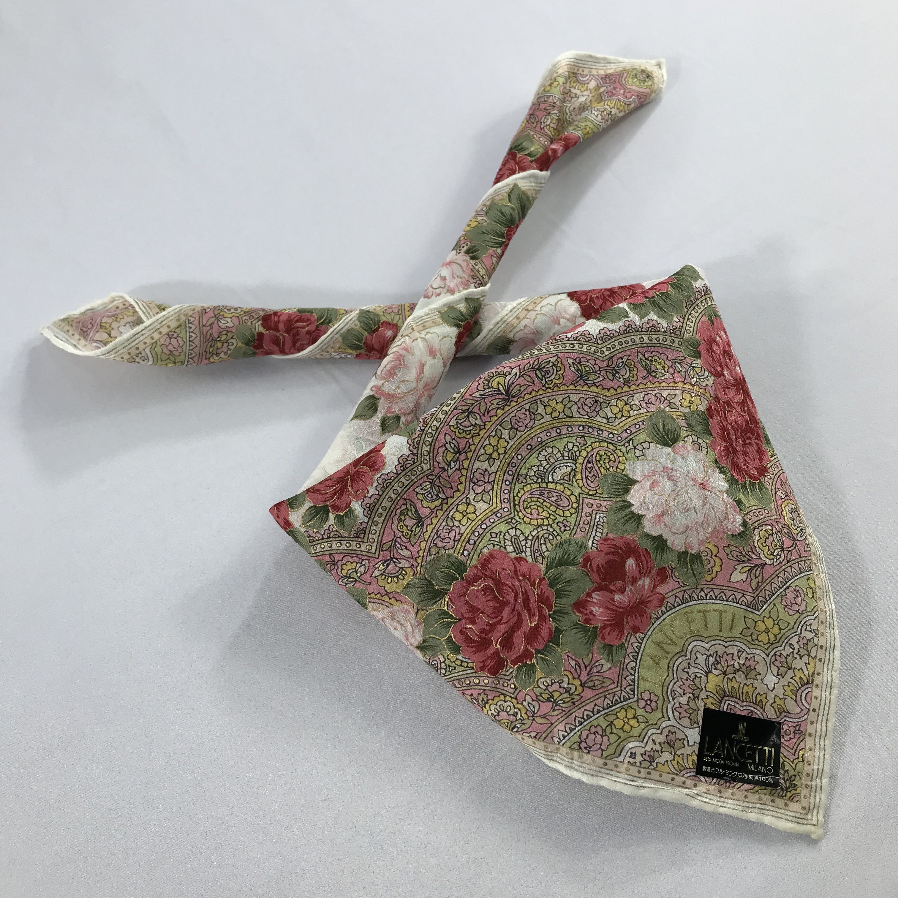 Vintage Lancetti Bandana / Handkerchief / Neckerchief - S2554 Size ONE SIZE - 4 Thumbnail
