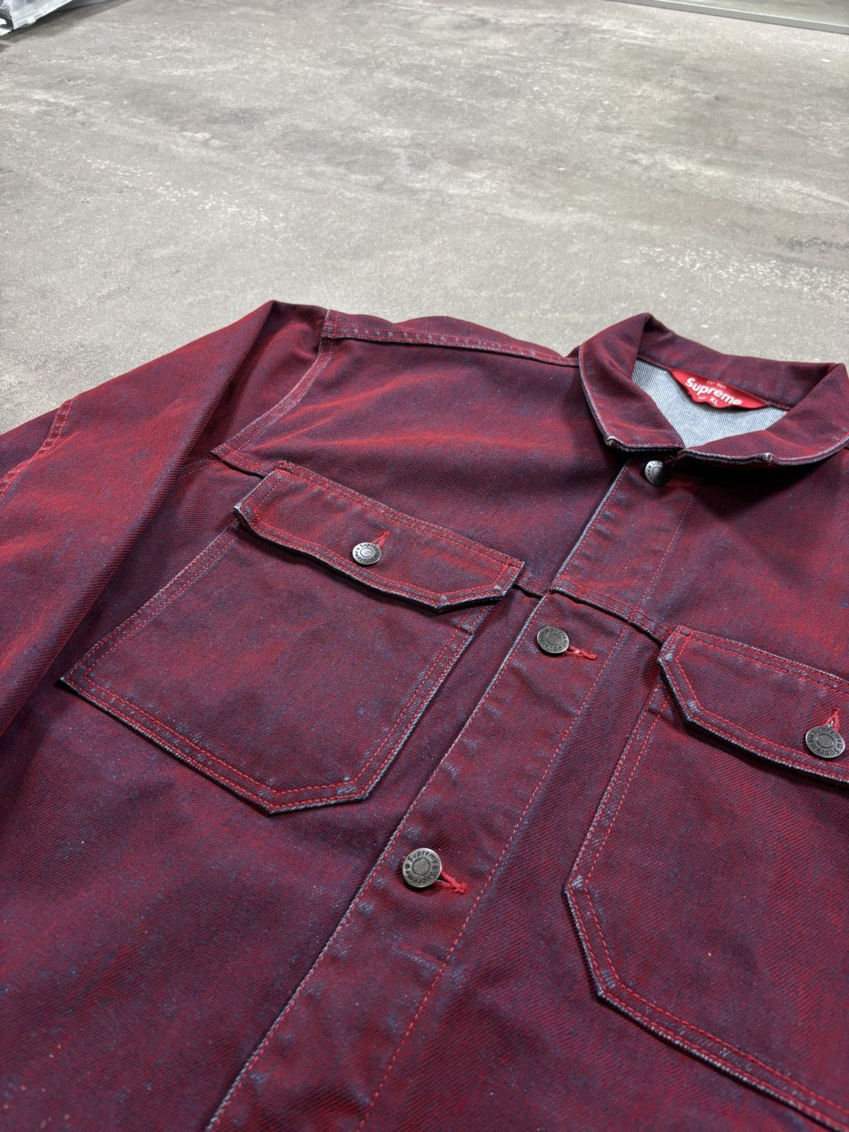 Supreme Supreme Flocked Denim Trucker Jacket (2023) Size US XL / EU 56 / 4 - 3 Thumbnail