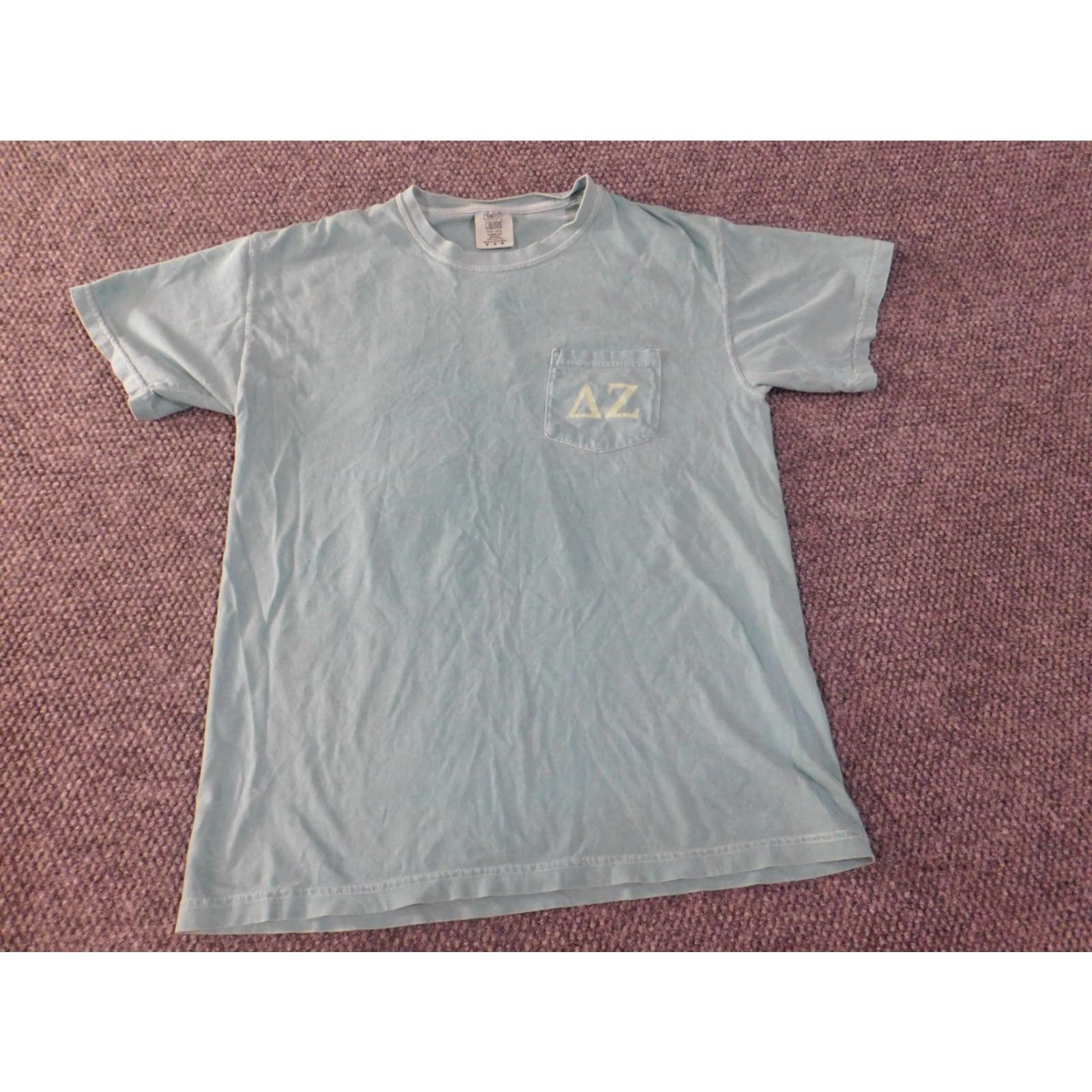 Comfort Colors Comfort Colors T-Shirt Mens Blue Delta Zeta Hamburgers Medium Regular Cotton Short Sleeve Crew Neck Logo Size US M / EU 48-50 / 2 - 4 Thumbnail