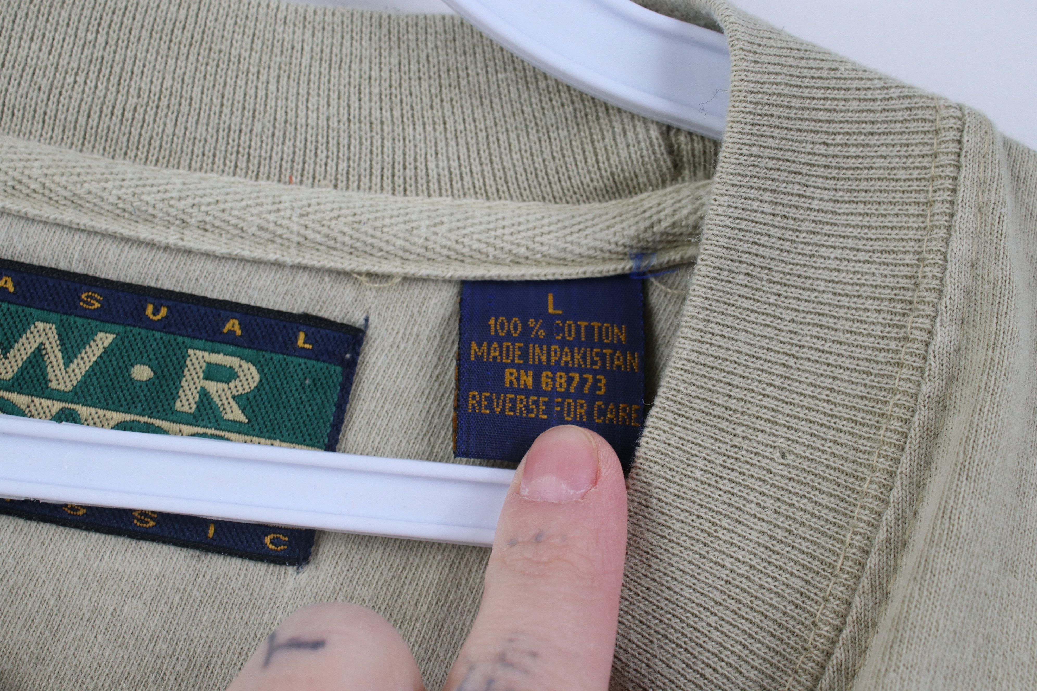 Vintage Vintage 90s Y2K Streetwear Baggy Oversized T-Shirt Beige Size US L / EU 52-54 / 3 - 6 Thumbnail