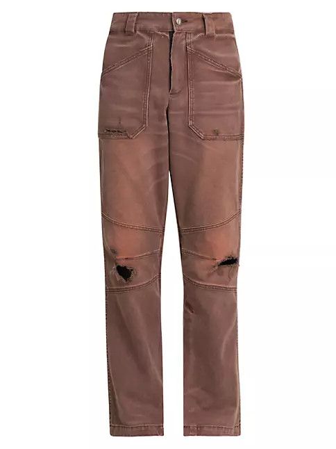 Image of Rhude Os11X0124 Coltello Slit Pants In Brown, Men's (Size 30)