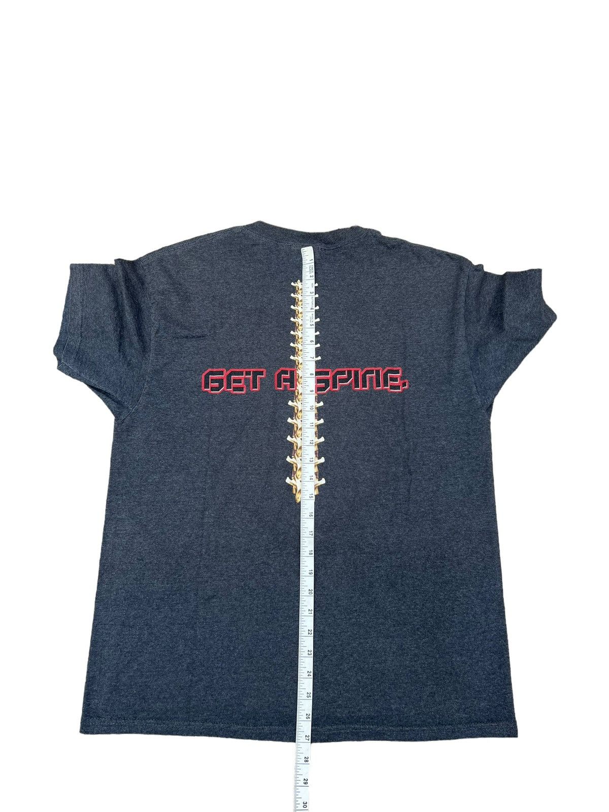 No Fear Vintage Y2K 00s No Fear GET A SPINE Grey tee Size US L / EU 52-54 / 3 - 12 Thumbnail