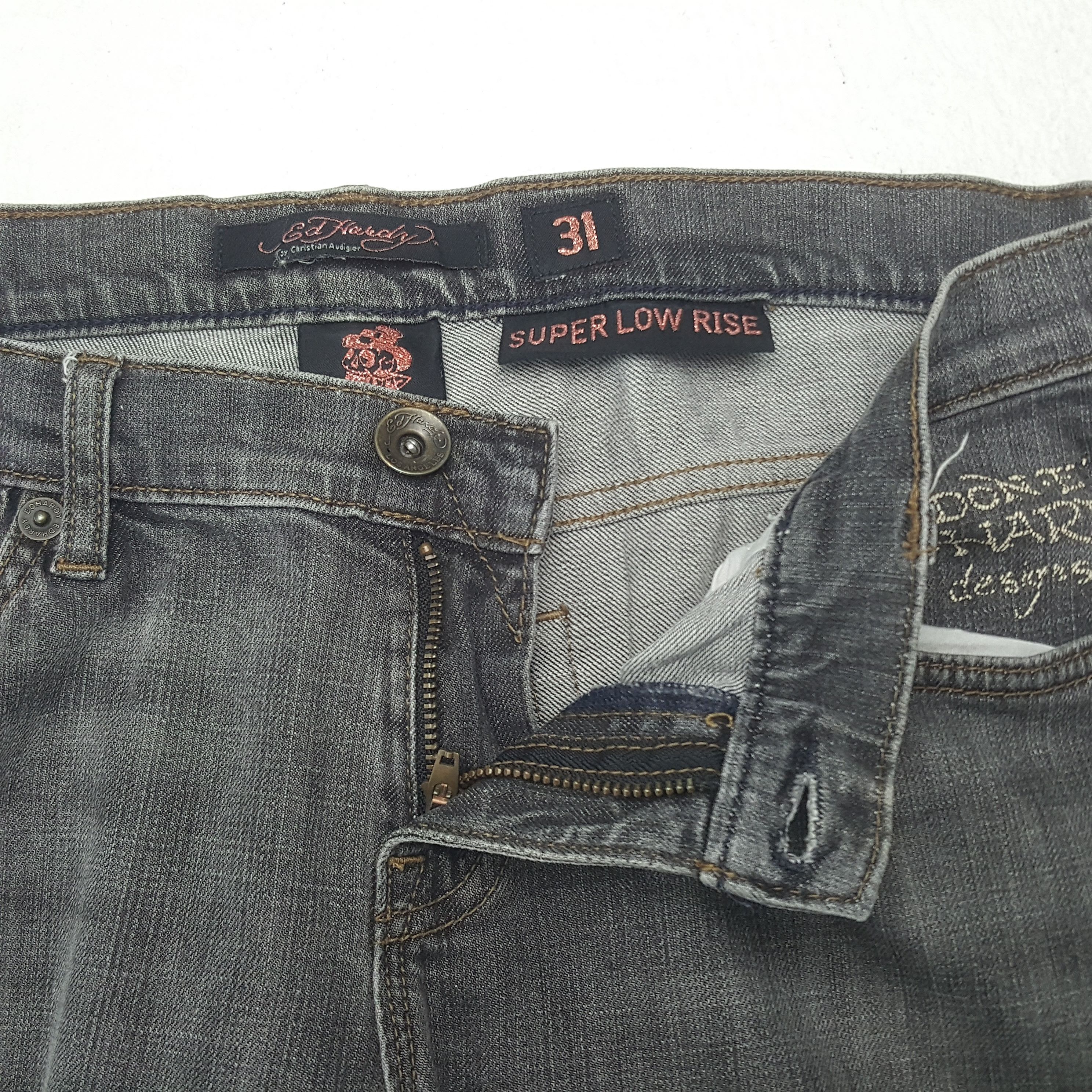 Christian Audigier × Ed Hardy × Vintage Vintage Ed Hardy by Christian Audiger Denim Jeans C280N22 Size US 34 / EU 50 - 7 Thumbnail