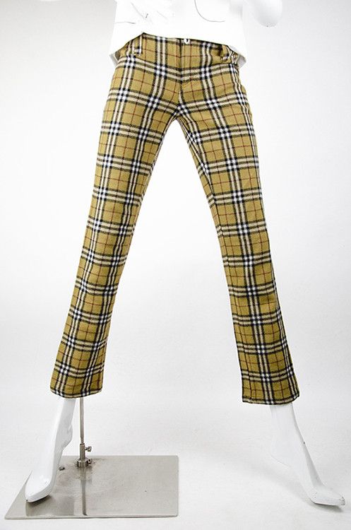 Dolce & Gabbana D&G Plaid Wool-Blend Trousers Camel Check - Size 26/30 Size 26" / US 2 / IT 38 - 3 Thumbnail
