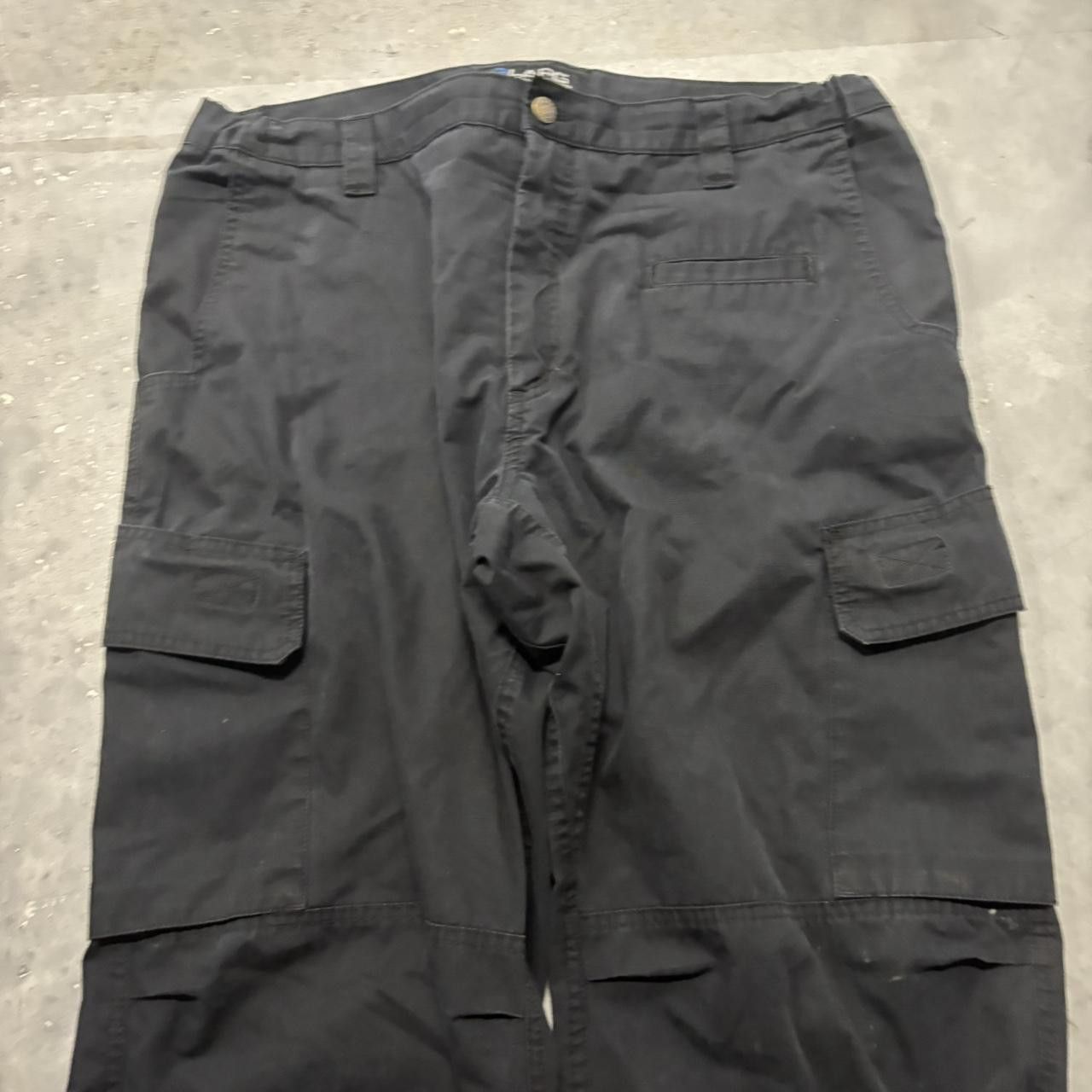 Japanese Brand × Vintage Crazy Vintage Y2K/2000s Baggy Black Streetwear Workwear Skater Cargo Pants! Size US 36 / EU 52 - 5 Thumbnail