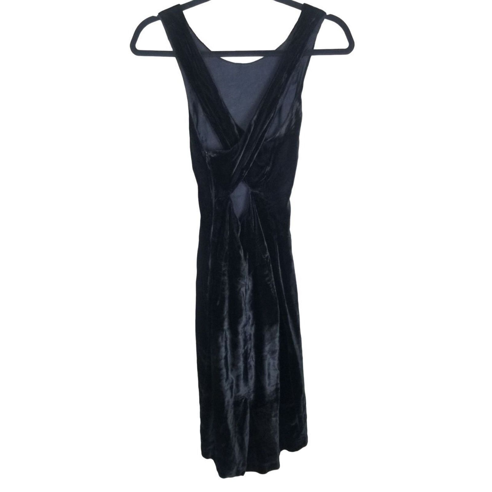 Jessica McClintock Vintage Jessica McClintock Velvet Midi Dress Fairy Grunge Size S / US 4 / IT 40 - 10 Thumbnail