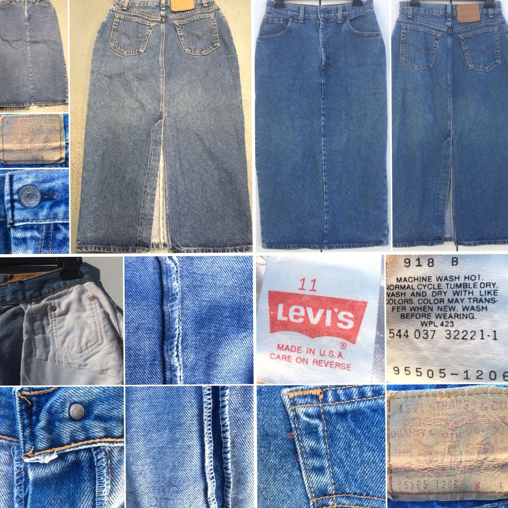 Levi's VINTAGE Levi's Jeans High Waist Denim Skirt Cowgirl Made USA Sz 11 28 Waist Blue Jeans Skirt 33 1/2” Hips 19 1/4” Zipper fly Mens Womens Boys Girls Size 32" / US 10 / IT 46 - 5 Thumbnail