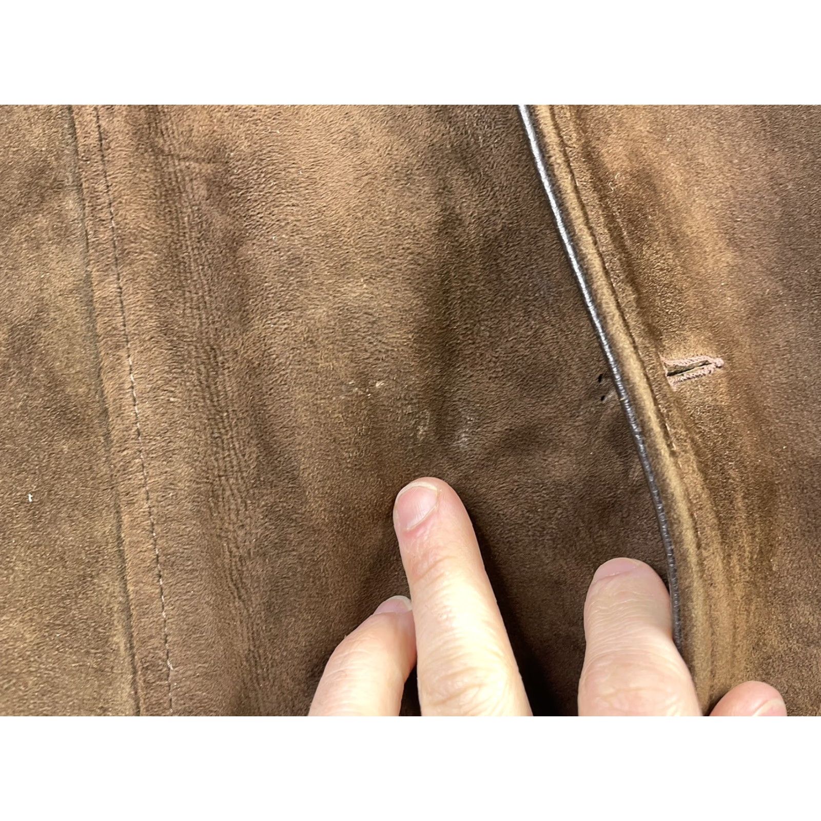 Vintage VINTAGE Passaic Leather Coat Co. Moss Green Suede Jacket with Alpaca Lining Sz 48 Brown 1970s Grunge Mens Size US M / EU 48-50 / 2 - 7 Thumbnail