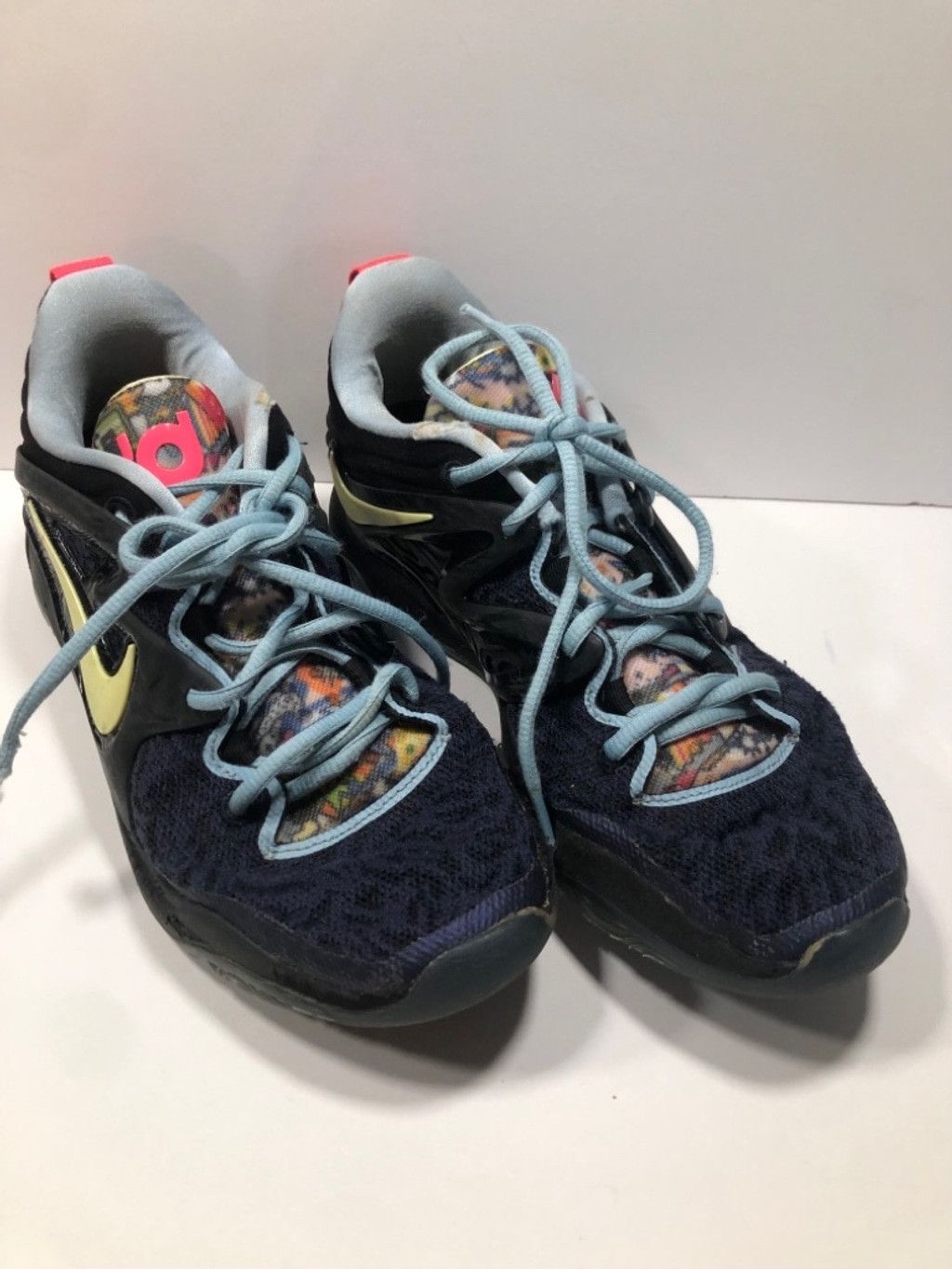 Nike Men's Nike KD Sneakers Blue Yellow Size 8 Size US 8 / EU 41 - 1 Preview