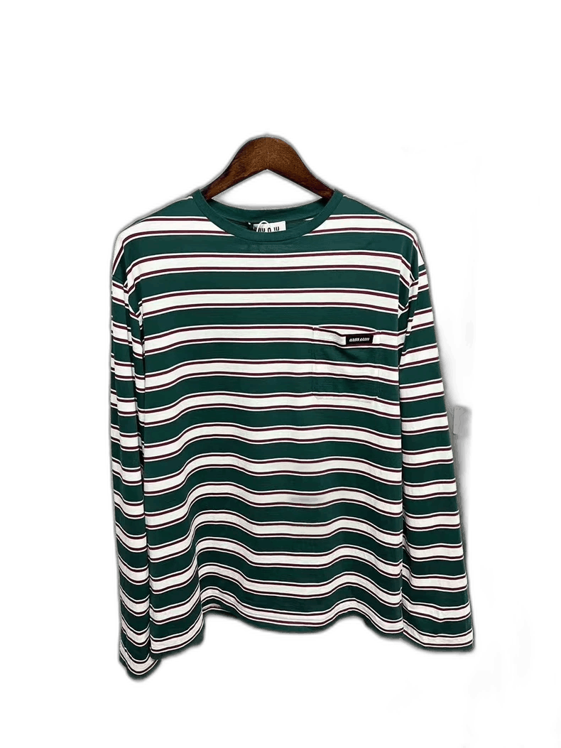 Miu Miu miumiu striped long sleeve polo Size US M / EU 48-50 / 2 - 1 Thumbnail