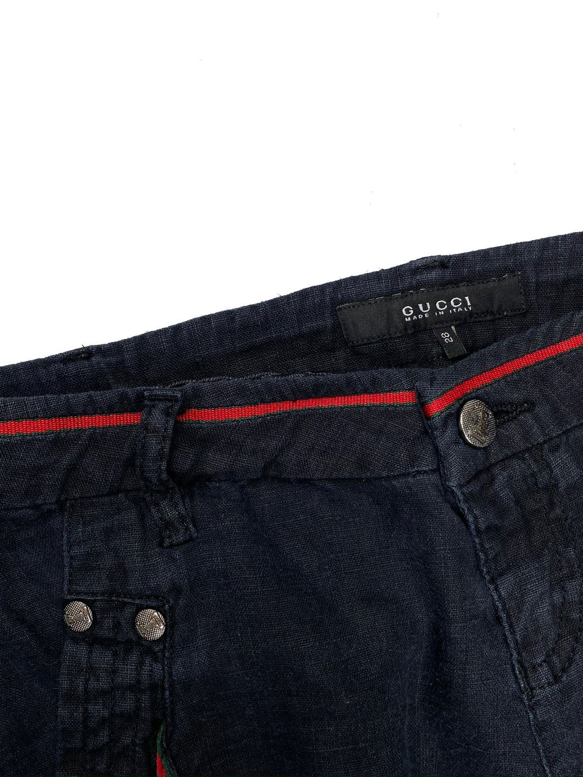 Gucci × Vintage GUCCI SS2007 Y2K MENS CARGO PANTS WIDE LEG BLACK COTTON 28 Size US 28 / EU 44 - 5 Thumbnail