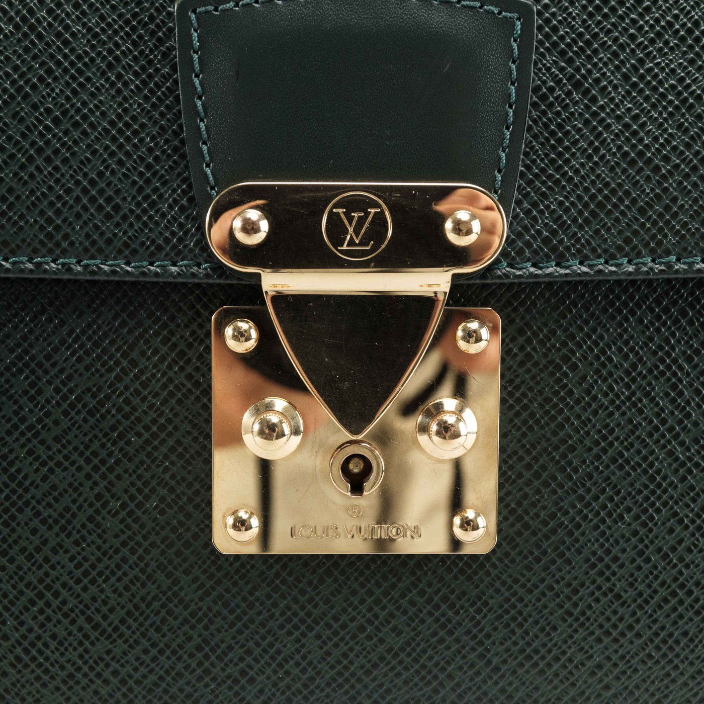 Louis Vuitton Louis Vuitton Green Taiga Leather Robusto Briefcase Size ONE SIZE - 13 Thumbnail