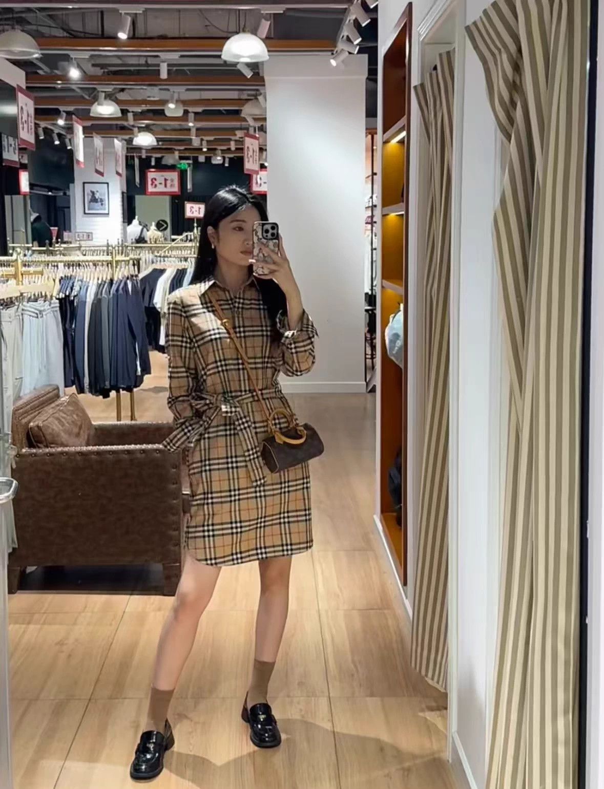 Burberry Burberry Classic Check Belted Shirt Dress 40 Deadstock Size M / US 6-8 / IT 42-44 - 3 Thumbnail