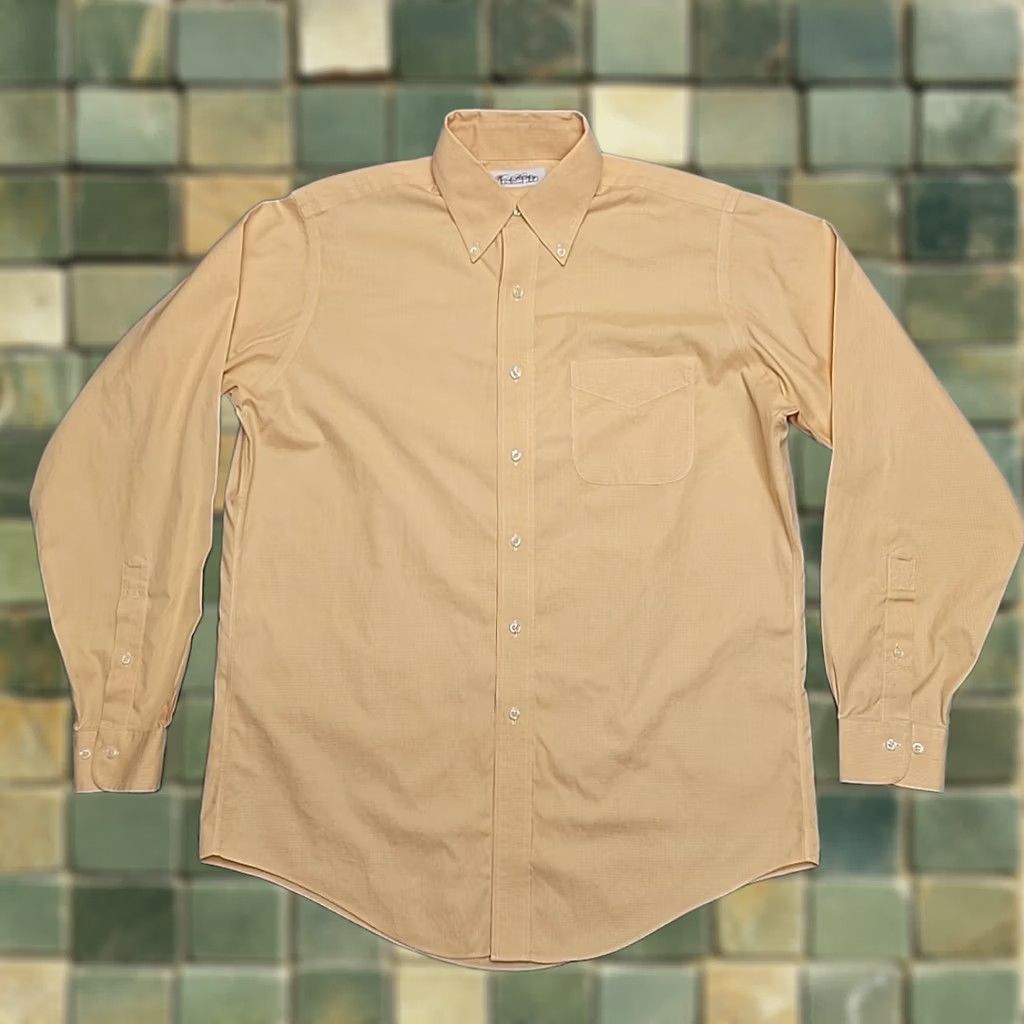 Brooks Brothers Brooks Brothers Shirt 15.5 Orange Micro Check Long Sleeve Cotton Non-Iron Dress Shirt Mens Medium Orange Check Micro 15.5 Button-Up Size 42R - 1 Thumbnail