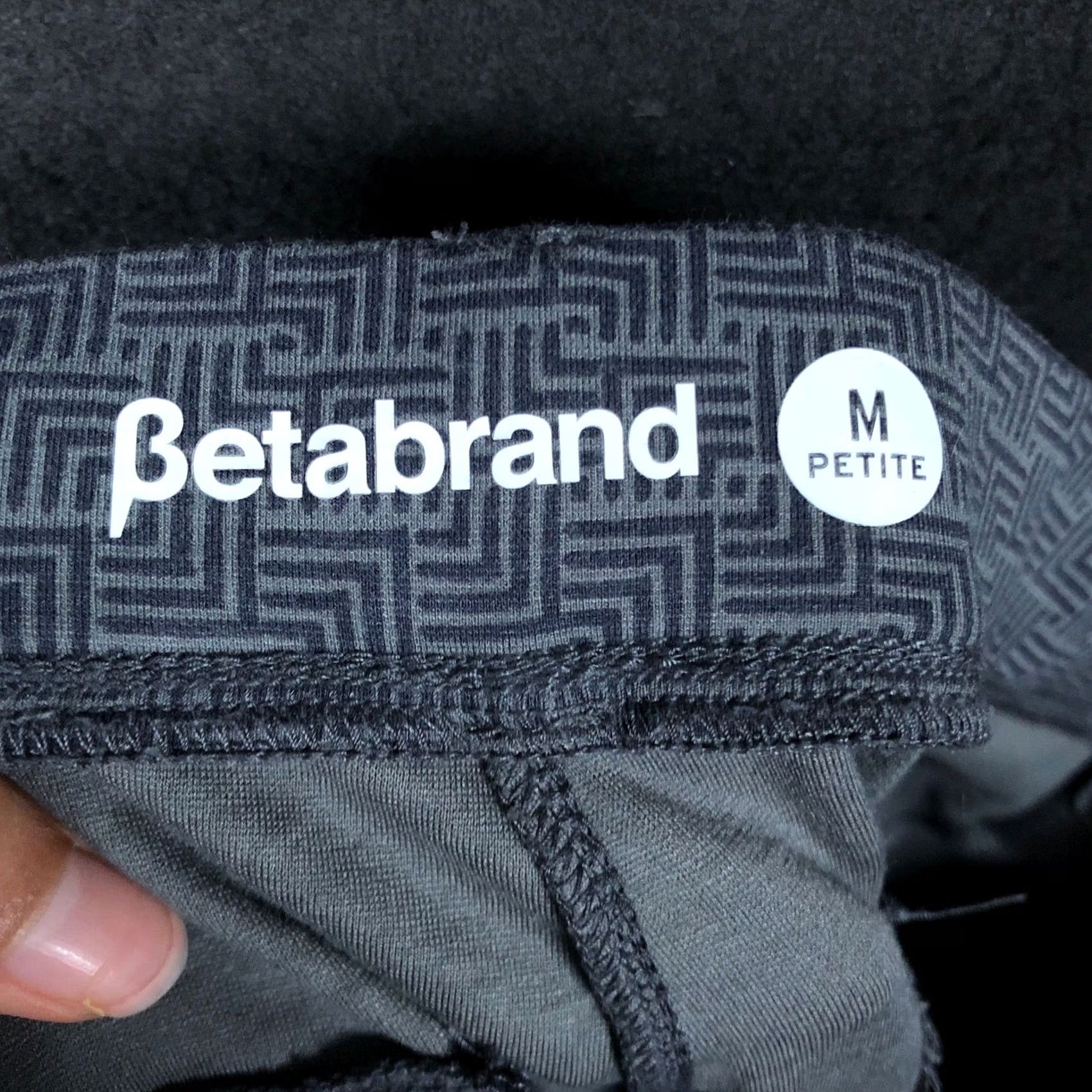 Vintage Betabrand Womens Pants Gray Pattern Pull On Straight Leg Active Lounge Petite M Menstrual Size 24" / US 00 / IT 34 - 4 Thumbnail