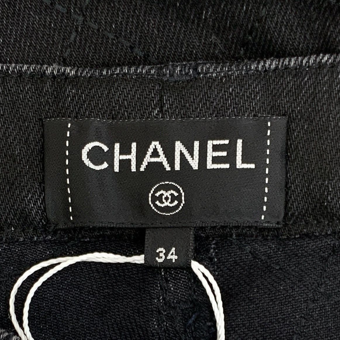Chanel Chanel Black Cotton Casual Denim Pants K26WX Size 24" / US 00 / IT 34 - 5 Thumbnail
