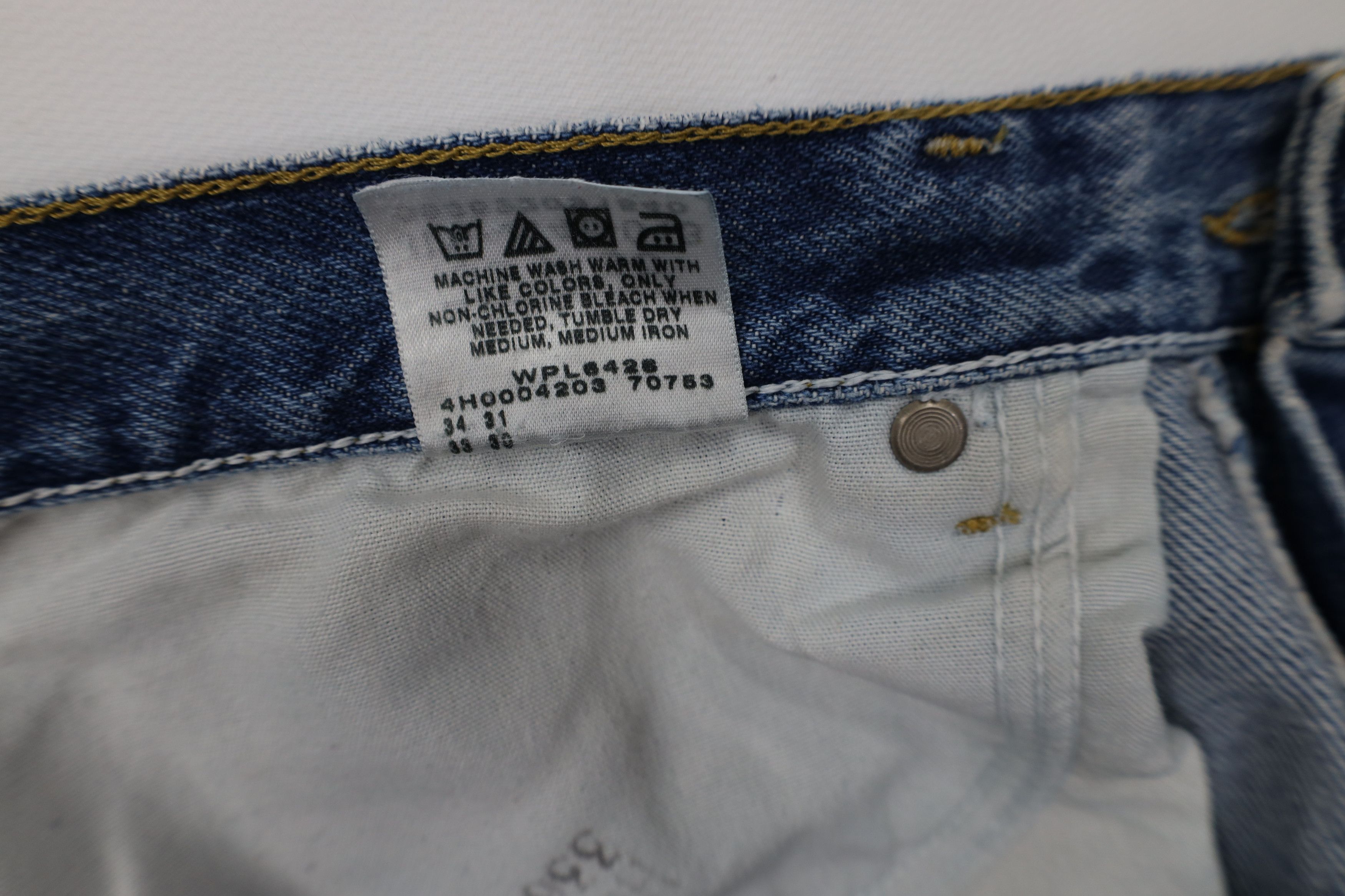 Lee Vintage Y2K Lee Straight Leg Denim Jeans Blue Cotton Size US 33 - 10 Thumbnail