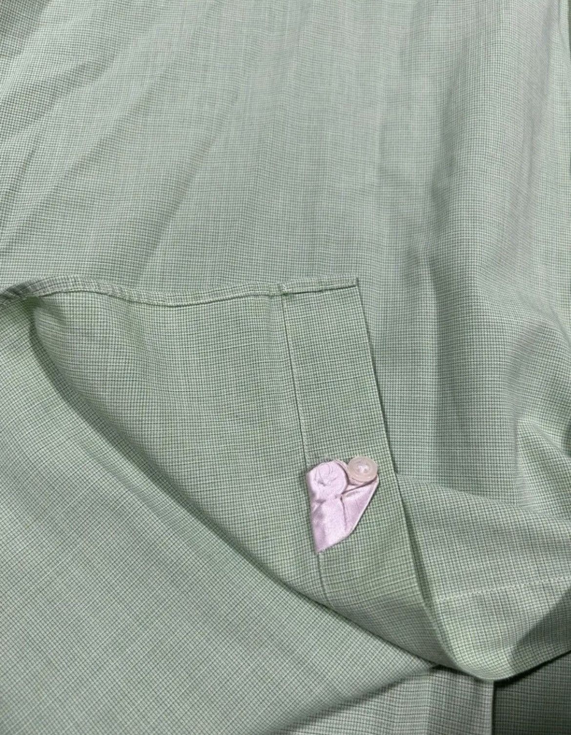 Dior Vintage Christian Dior Light Green Button-Up Shirt Size US XL / EU 56 / 4 - 4 Thumbnail