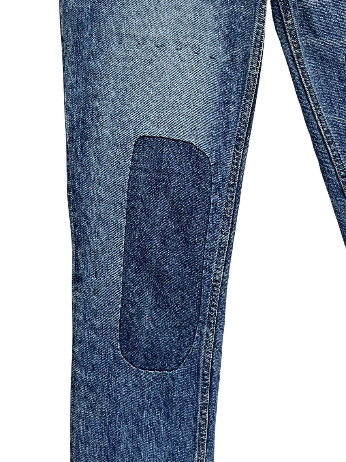 Issey Miyake 🔥Vintage TSUMORI CHISATO Patchwork Denim Super Skinny Jeans Size 27" / US 4 / IT 40 - 7 Thumbnail