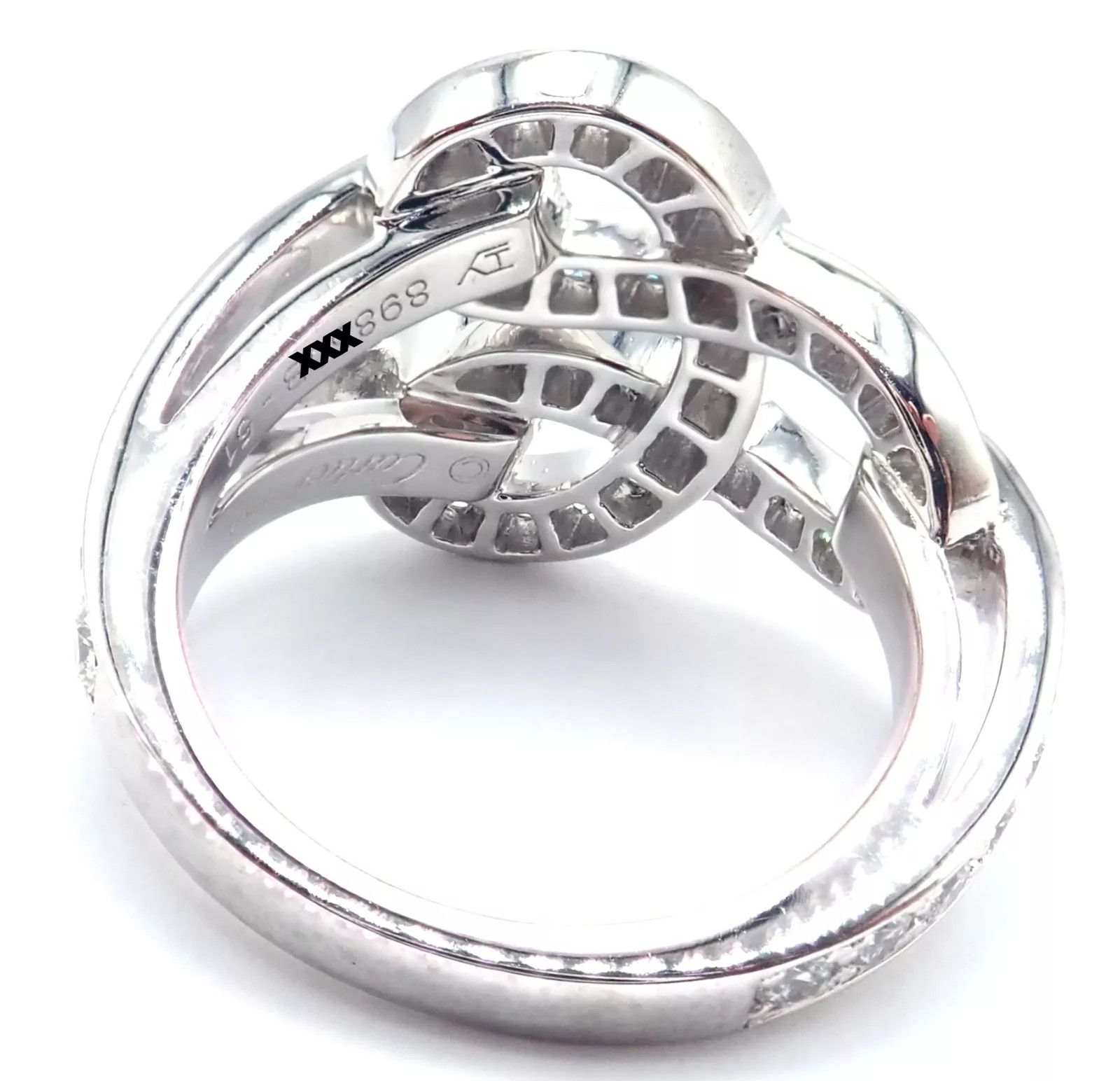 Cartier Cartier Agrafe 18k White Gold Diamond Band Ring Size ONE SIZE - 3 Thumbnail