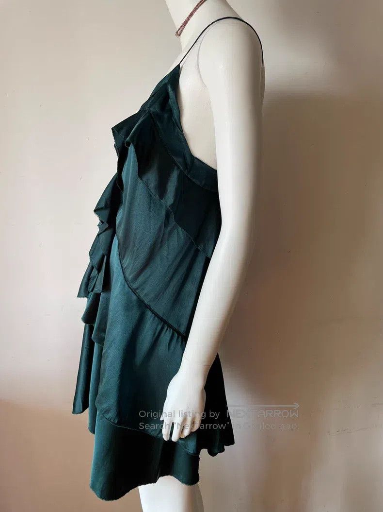 Saint Laurent Paris Saint Laurent Paris Peacock Blue Green Heavyweight Silk Pl Size S / US 4 / IT 40 - 6 Thumbnail
