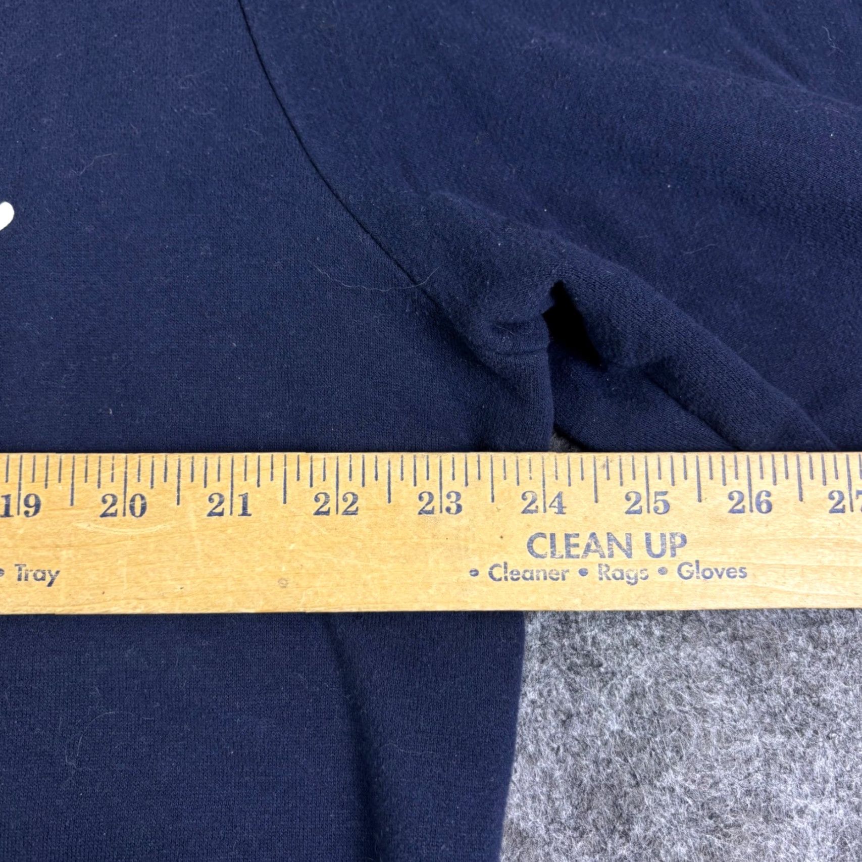 Vintage LL Bean Script Logo Hoodie Navy Blue Mens Large Pullover Fleece 515162 Size US L / EU 52-54 / 3 - 3 Thumbnail