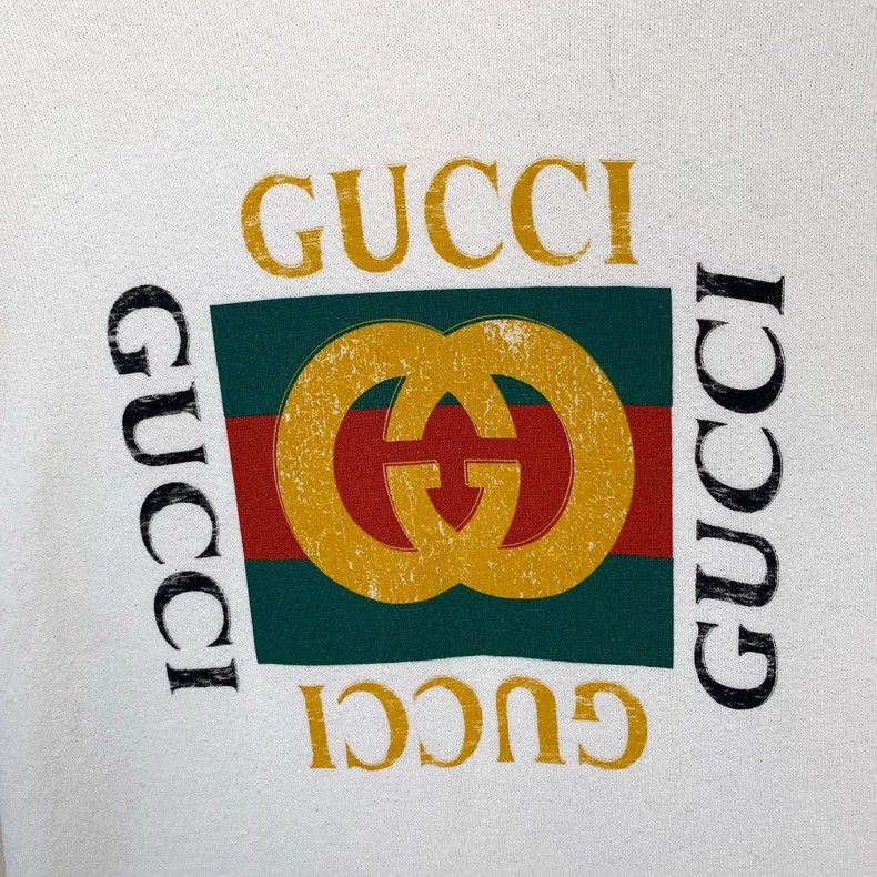 Gucci Gucci Logo printed round-neck beige pullover long-sleeved s Size US M / EU 48-50 / 2 - 5 Thumbnail