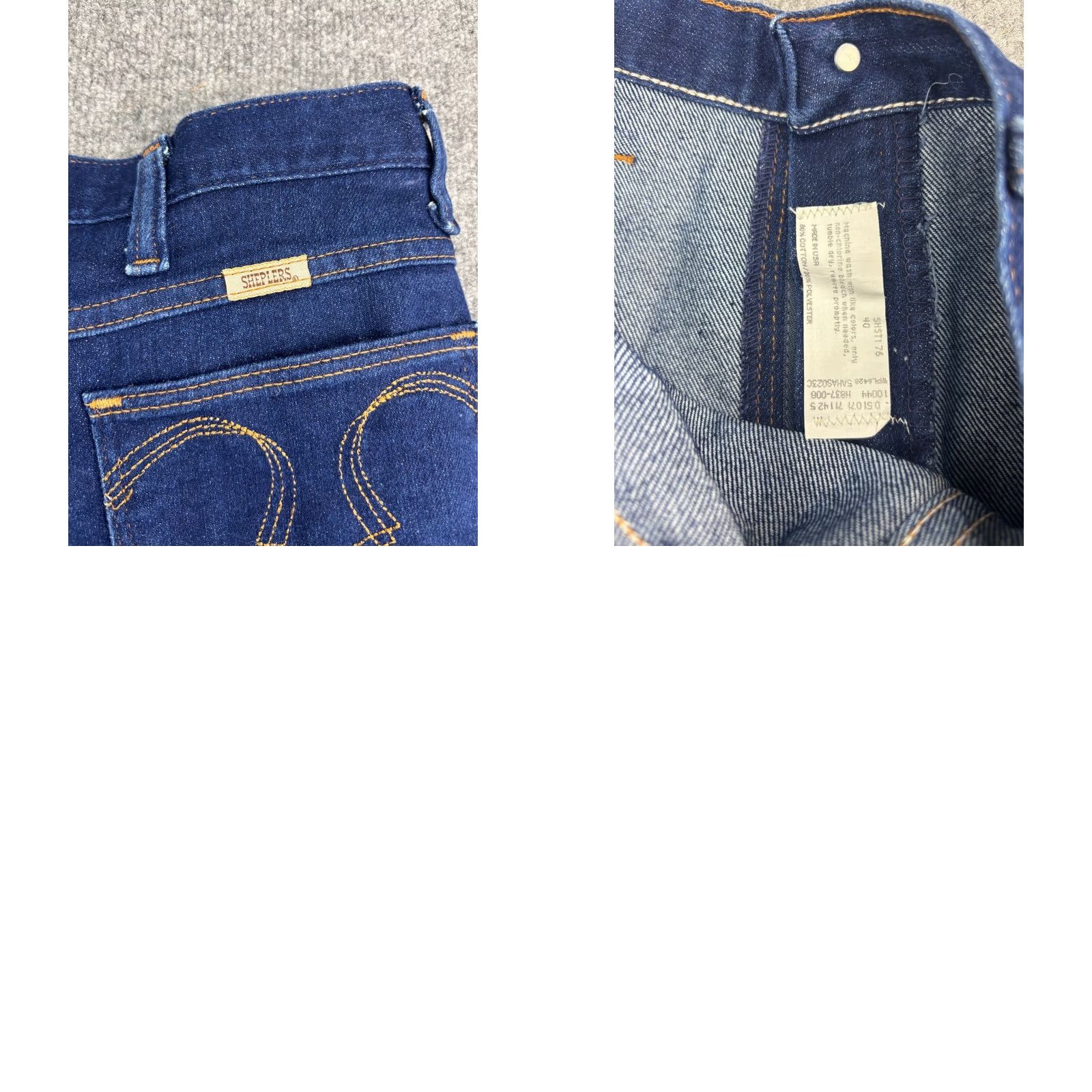 Vintage VINTAGE Sheplers Western Jeans Men's W40 x L28 Dark Blue Cowboy Rodeo USA Made Jeans Mens 40x28 Blue Denim Cowboy USA Size US 40 / EU 56 - 8 Thumbnail