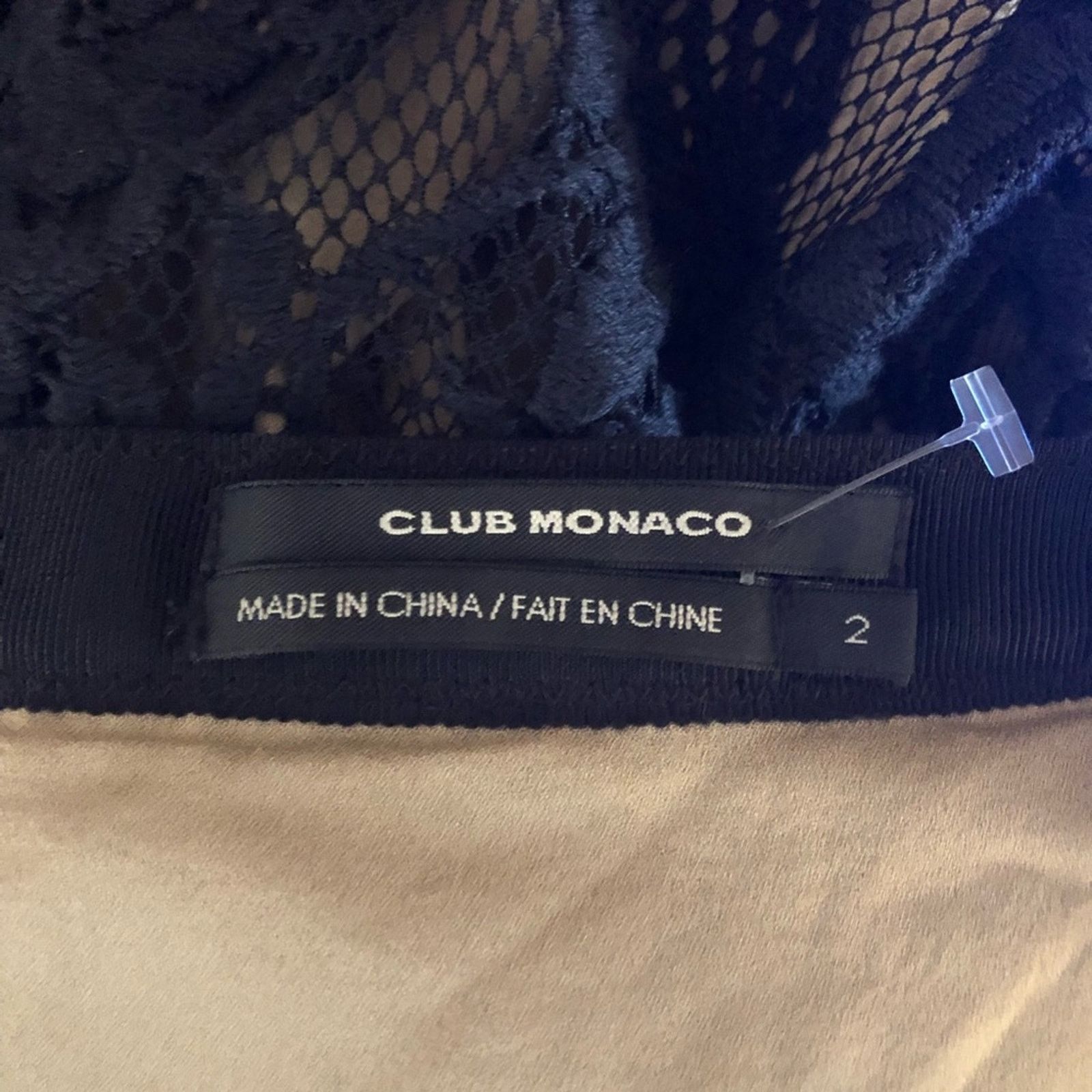 Club Monaco Club Monaco black lace lined skirt NWOT 2 Size 26" / US 2 / IT 38 - 5 Thumbnail