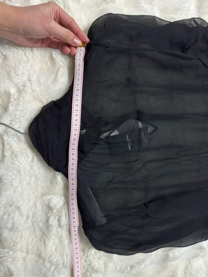 Yves Saint Laurent Saint Laruent Silk See-Through Turtleneck Shirt 2502-Nextar Size S / US 4 / IT 40 - 5 Thumbnail