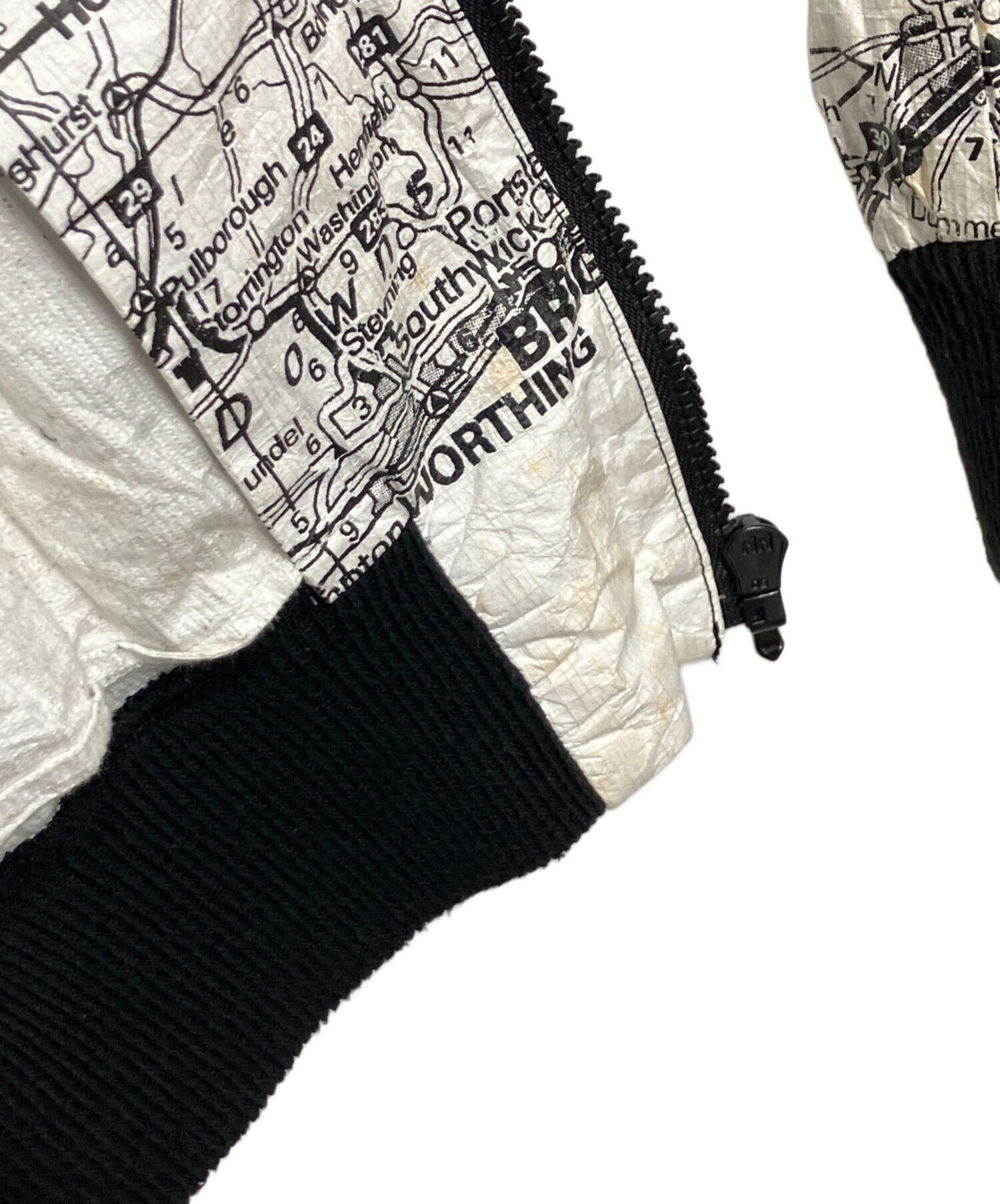 Number (N)ine NUMBER (N)INE Paper Map Full ZipvBlouson Jacket White 34 Size US L / EU 52-54 / 3 - 9 Thumbnail