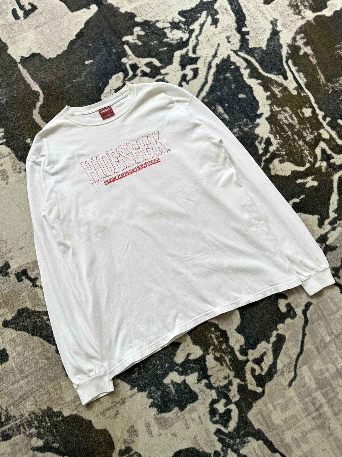 Japanese Brand 00’s Hide and Seek '' sex drug rock n' roll '' long sleeve Size US L / EU 52-54 / 3 - 2 Thumbnail