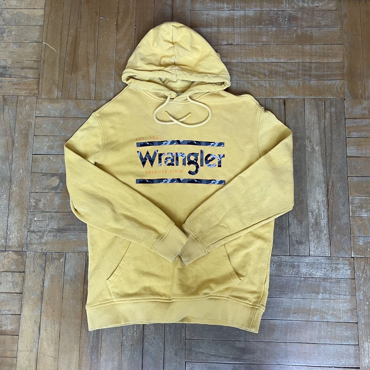 Wrangler Wrangler Unisex Yellow Hooded Sweatshirt Size US M / EU 48-50 / 2 - 1 Thumbnail