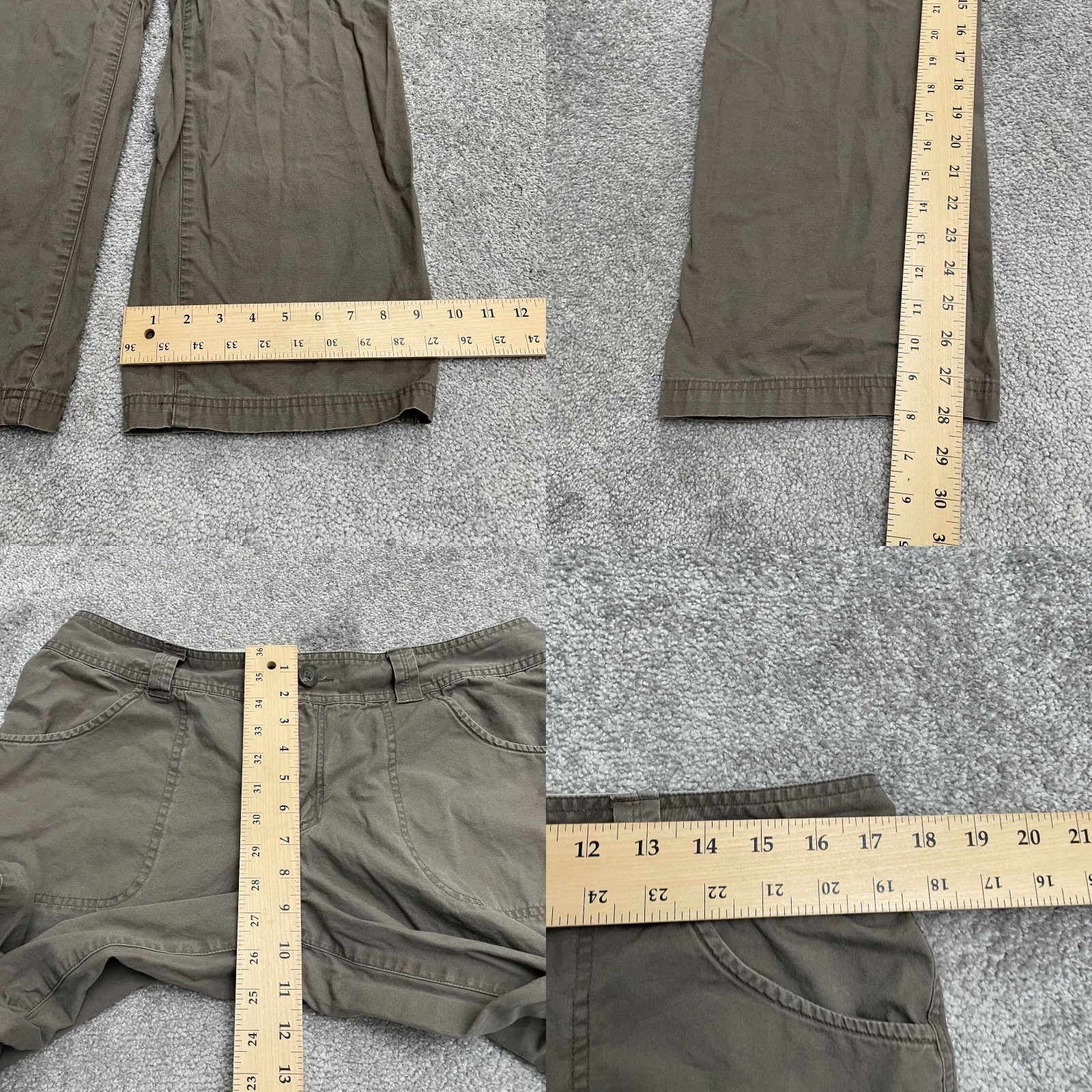 Vintage Columbia Pants Womens 12 Short Brown Straight Leg Cotton Casual Outdoor 35x28 BMI? Size 34" / US 12 / IT 48 - 8 Thumbnail