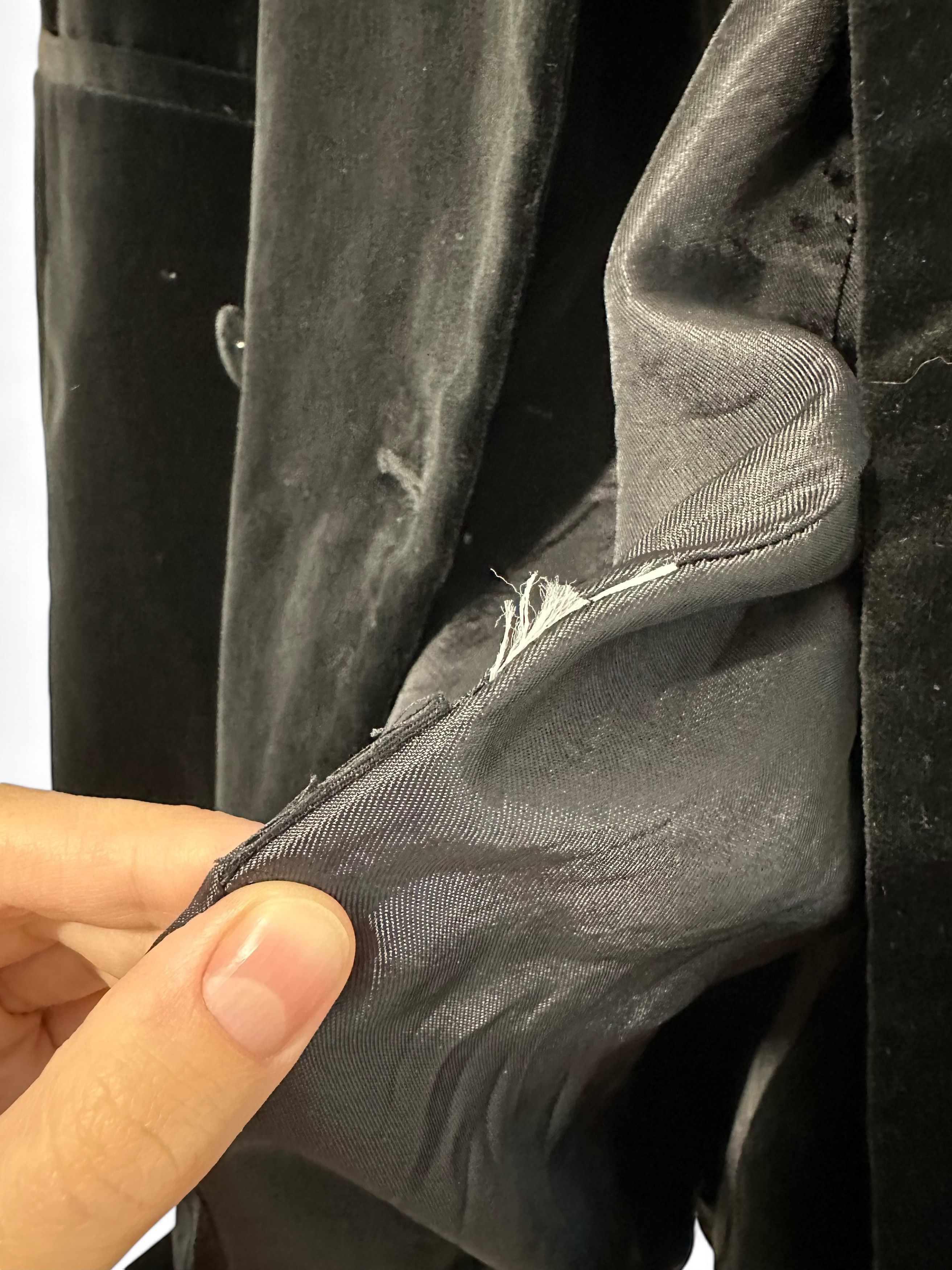 Vintage Vintage Velvet Black Long Dress Blazer Size S / US 4 / IT 40 - 4 Thumbnail