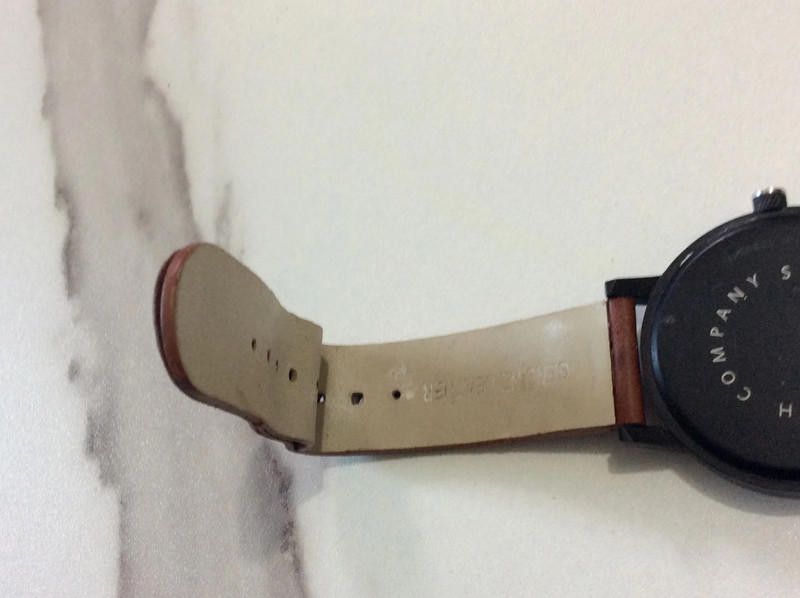 Designer company simple watch white dial brown leather strap watch Size ONE SIZE - 8 Thumbnail