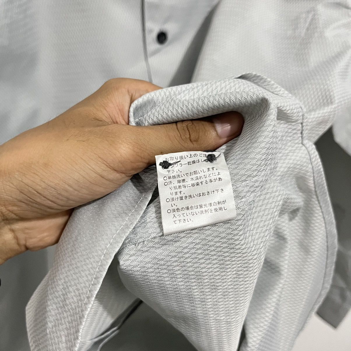Issey Miyake × Japanese Brand × Kansai Yamamoto Kansai Yamamoto Subbtle Patterned Long Sleeve Shirt Size US L / EU 52-54 / 3 - 7 Thumbnail