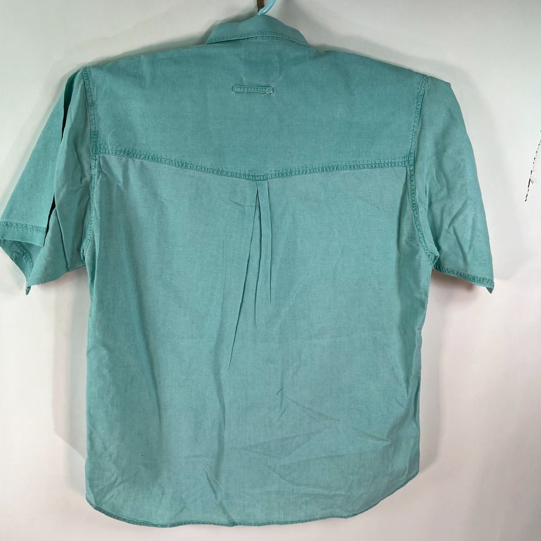 Altea VINTAGE Cargo Button Shirt Mens XL Teal Blue Heavyweight Cotton Pockets 100% USA Seller Mens XL Teal Blue Button-Up Shirt Size US XL / EU 56 / 4 - 4 Thumbnail