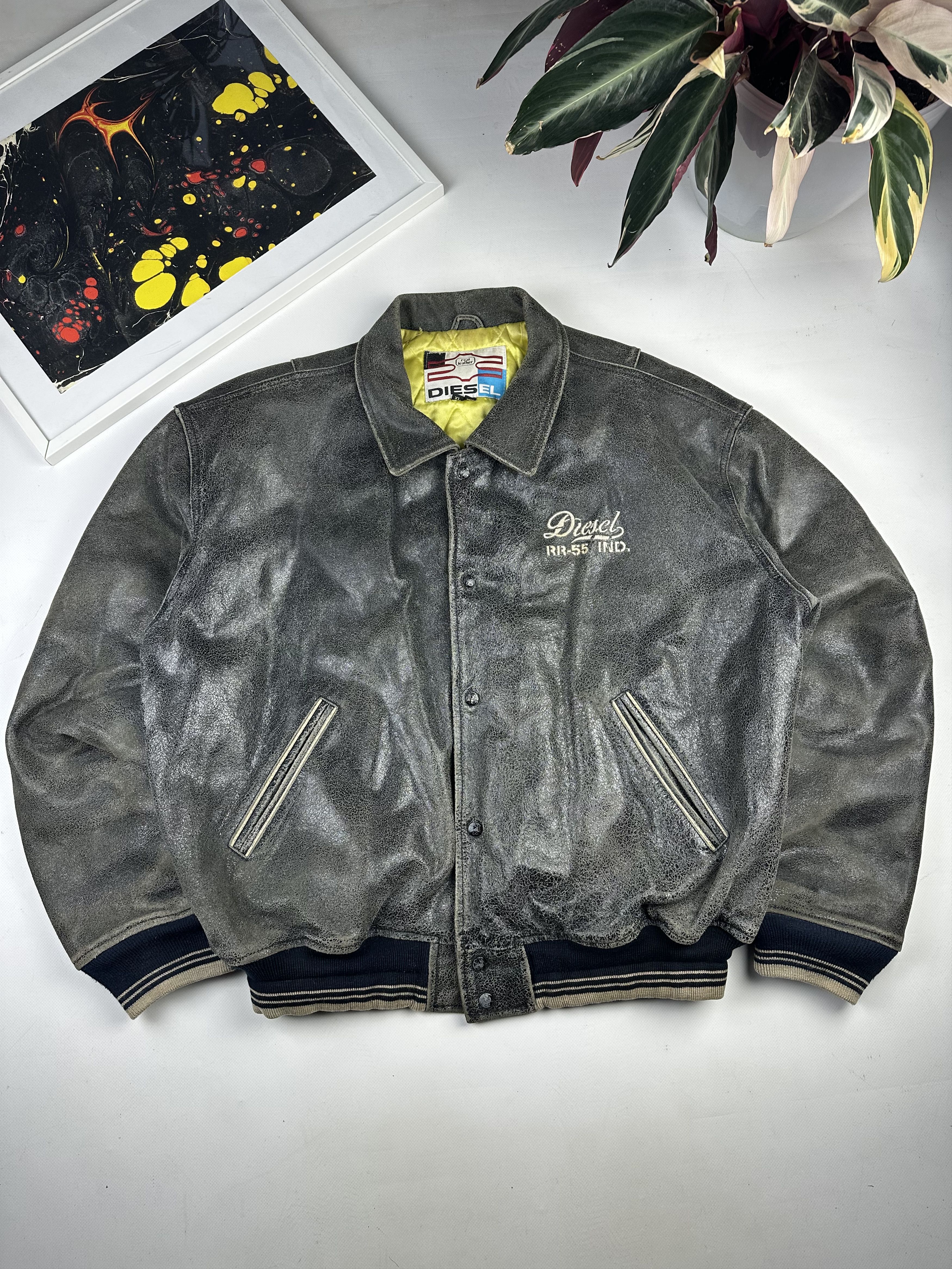 Vintage Diesel Leather Bomber Jacket