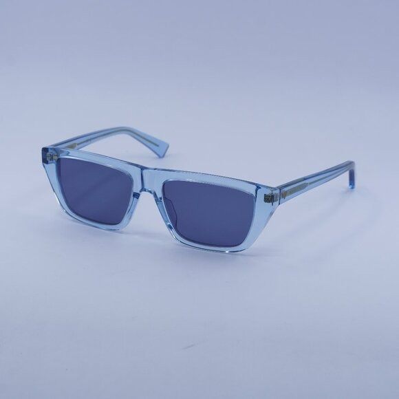 Bottega Veneta Bottega Veneta BV1291S 003 Sunglasses Blue Rectangle Frame Size ONE SIZE - 1 Thumbnail