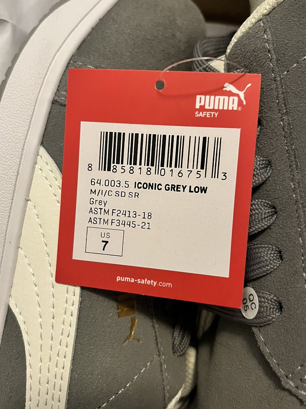 Puma Puma iconic grey low safety footwear Size US 7 / EU 40 - 7 Thumbnail