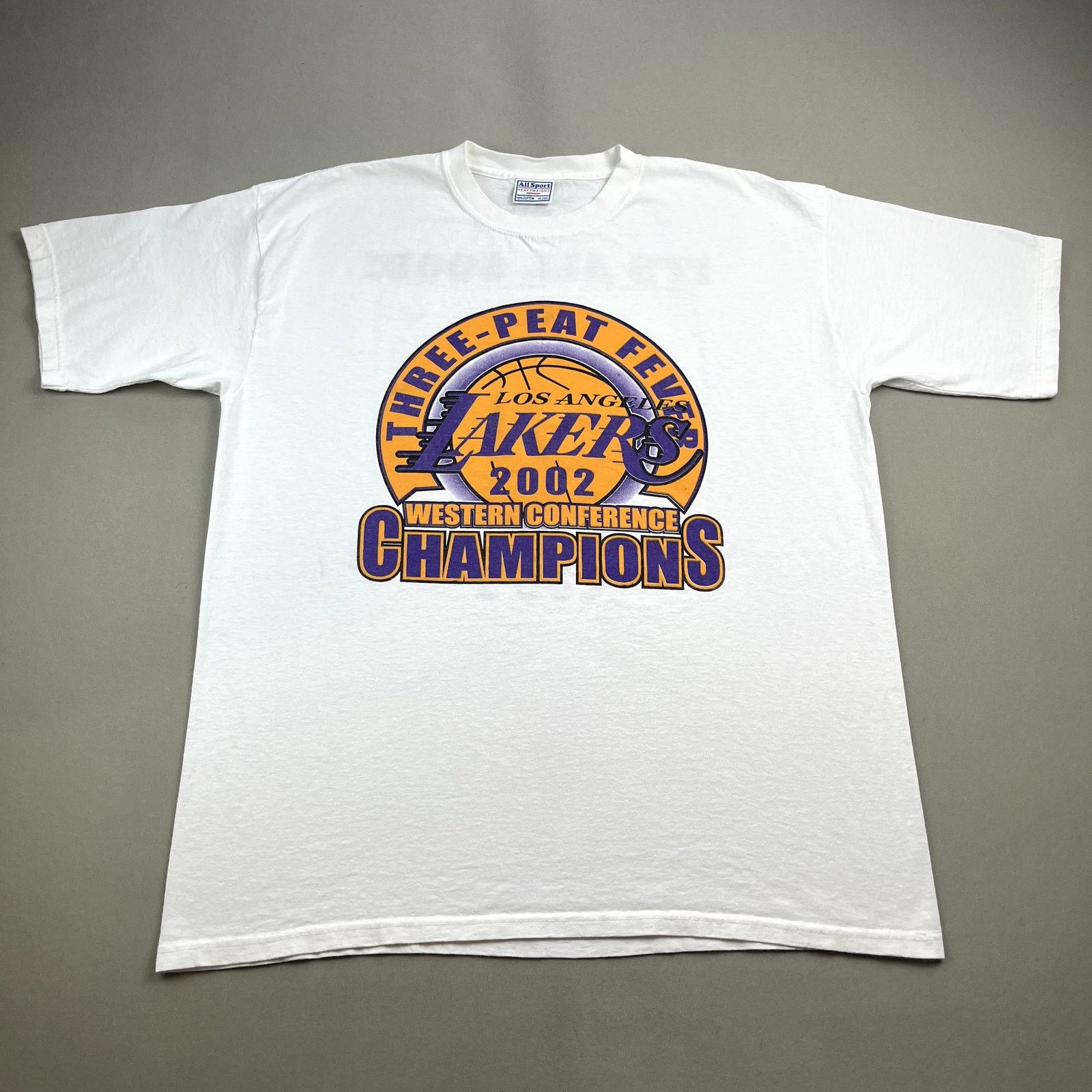 Vintage Y2K Original 2002 Los Angeles LA Lakers NBA Champions Shirt outlet Kobe Shaq XL