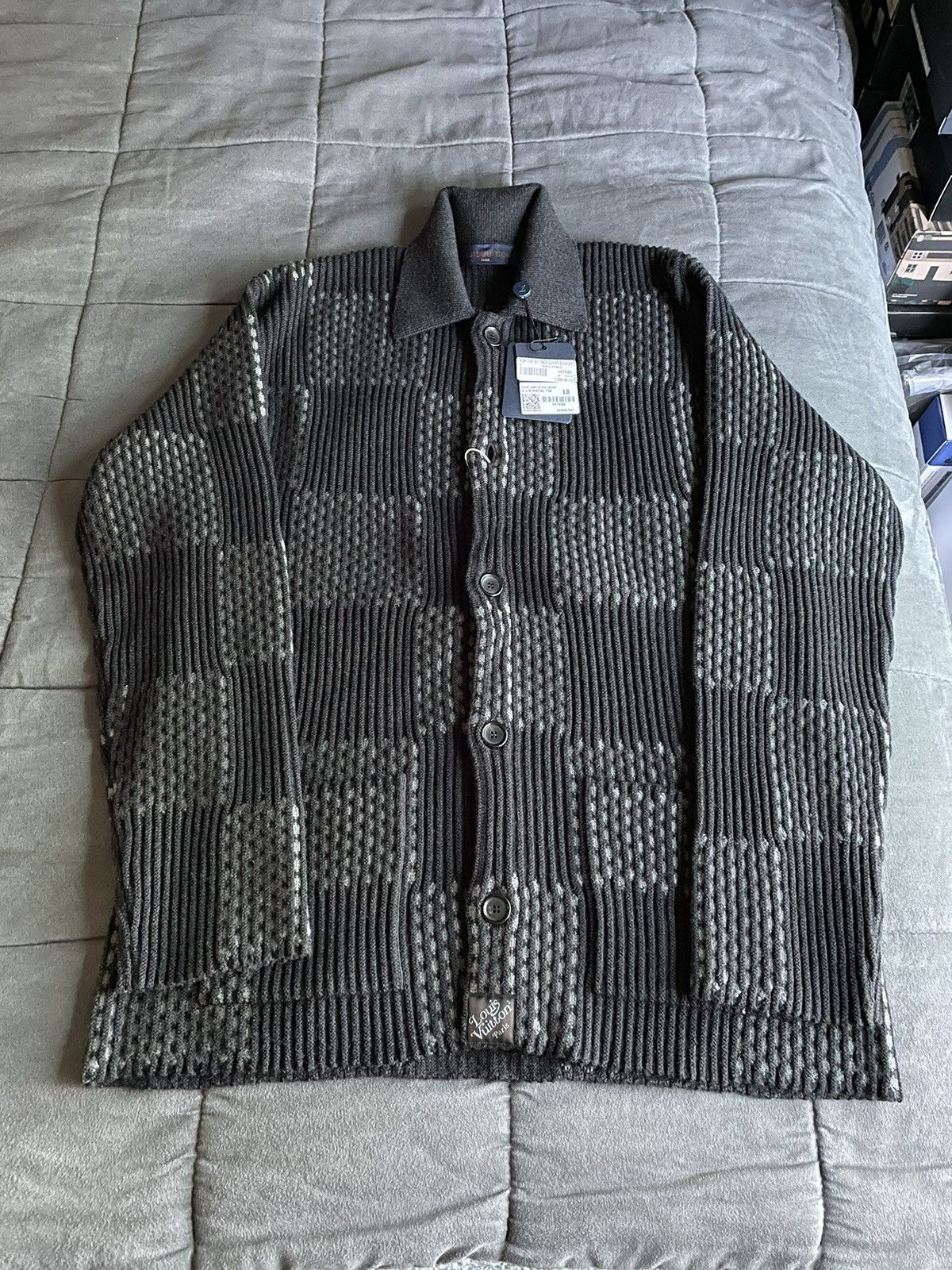 Louis Vuitton × Nigo Louis Vuitton Nigo Giant Damier Rib Jacket Size US L / EU 52-54 / 3 - 1 Thumbnail