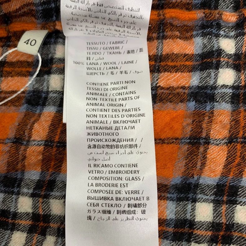 Gucci Gucci Color-blocked plaid wool lapel long-sleeved shirt 25 Size US XXS / EU 40 - 7 Thumbnail