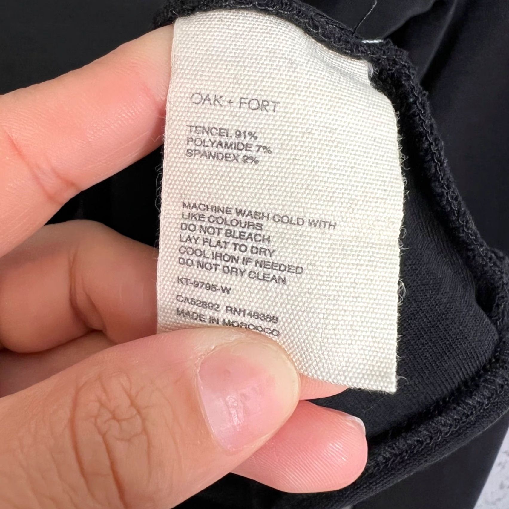 Oak + Fort VINTAGE Oak & Fort Womens Small Black Long Sleeve Bodysuit Size S / US 4 / IT 40 - 4 Thumbnail