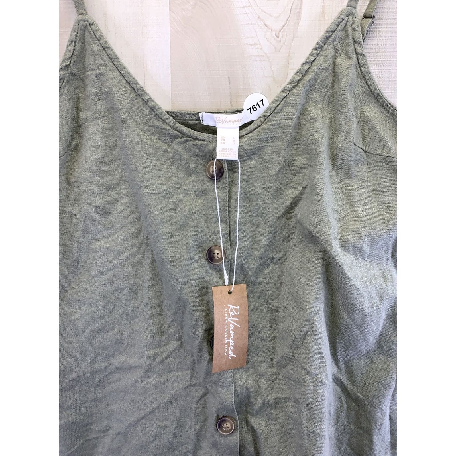 Vintage SZ Revamped Linen Collection Earth Green Linen Blens Womens Tank Top L NWT-7617 Tank Womens L Green Linen Casual Summer Size L / US 10 / IT 46 - 3 Thumbnail