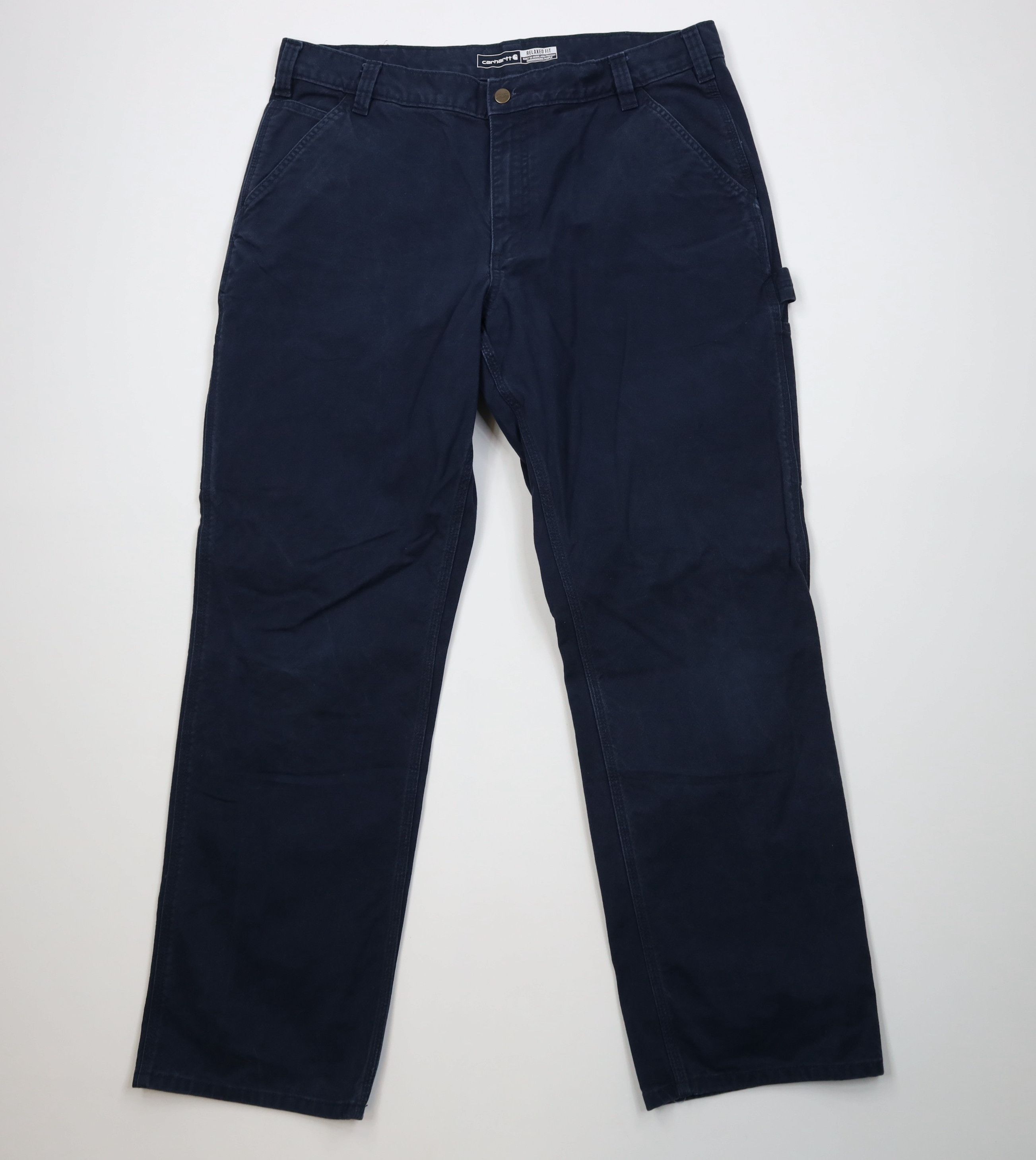 Carhartt Vintage Y2K Carhartt Fit Wide Leg Dungaree Pants Navy Blue Size US 38 / EU 54 - 1 Thumbnail