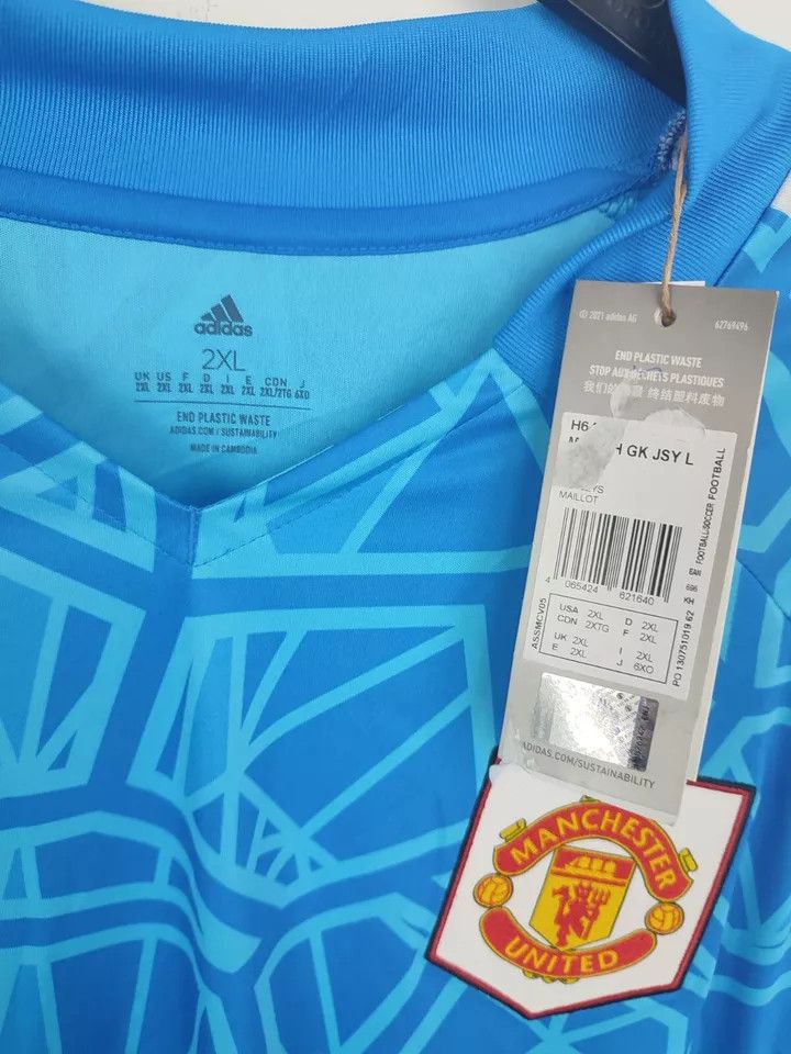 Adidas Manchester United 2022/23 Away Goalkeeper FOOTBALL Kit Size US XXL / EU 58 / 5 - 6 Thumbnail