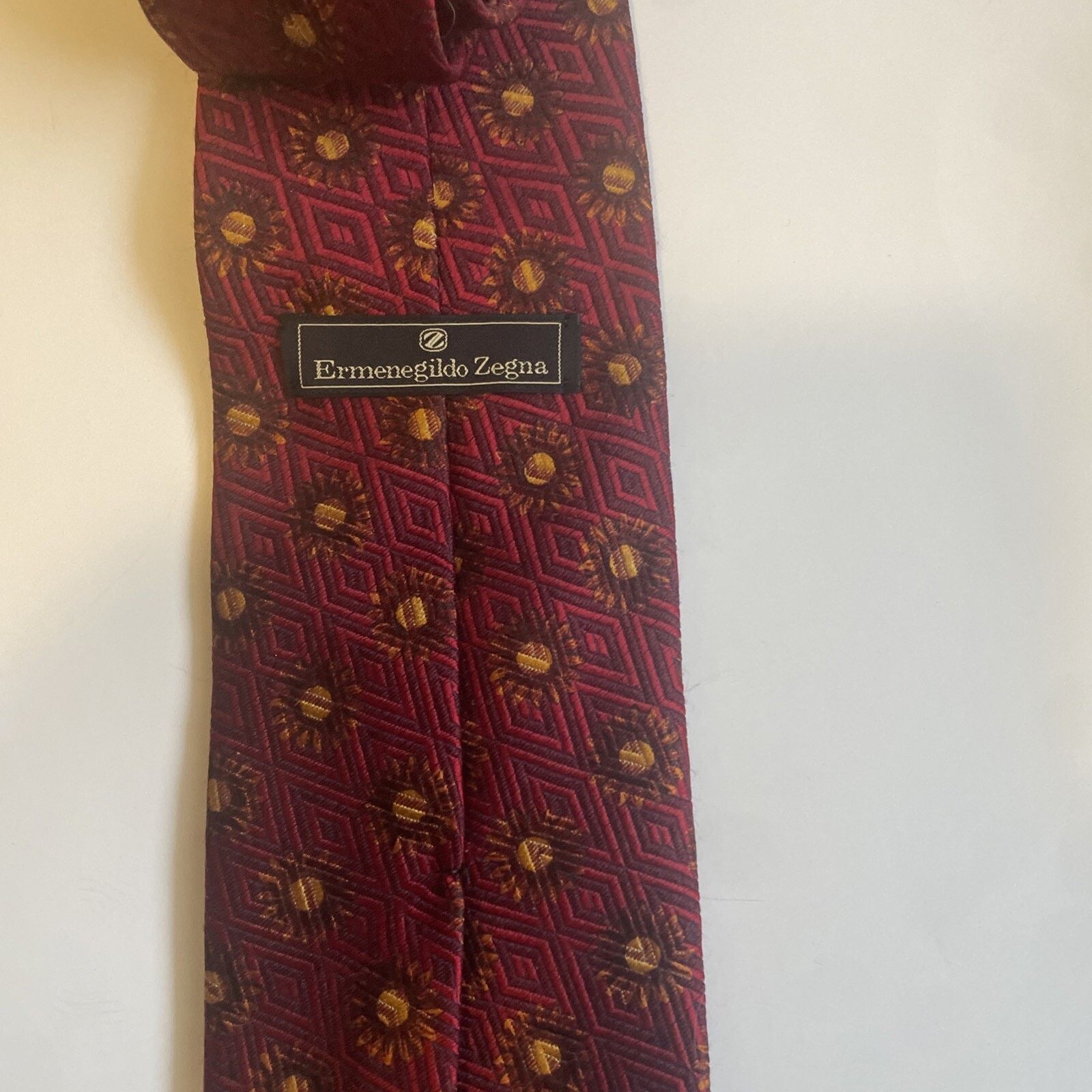Ermenegildo Zegna ERMENEGILDO ZEGNA Men's 100% Silk Necktie ITALY Luxury RED Size ONE SIZE - 8 Thumbnail