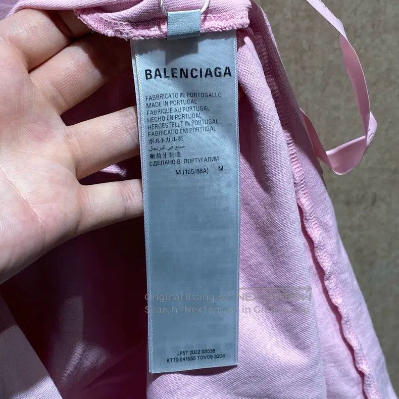 Balenciaga Balenciaga Pink and White Graffiti Letter Logo Short Sleev Size US M / EU 48-50 / 2 - 4 Thumbnail